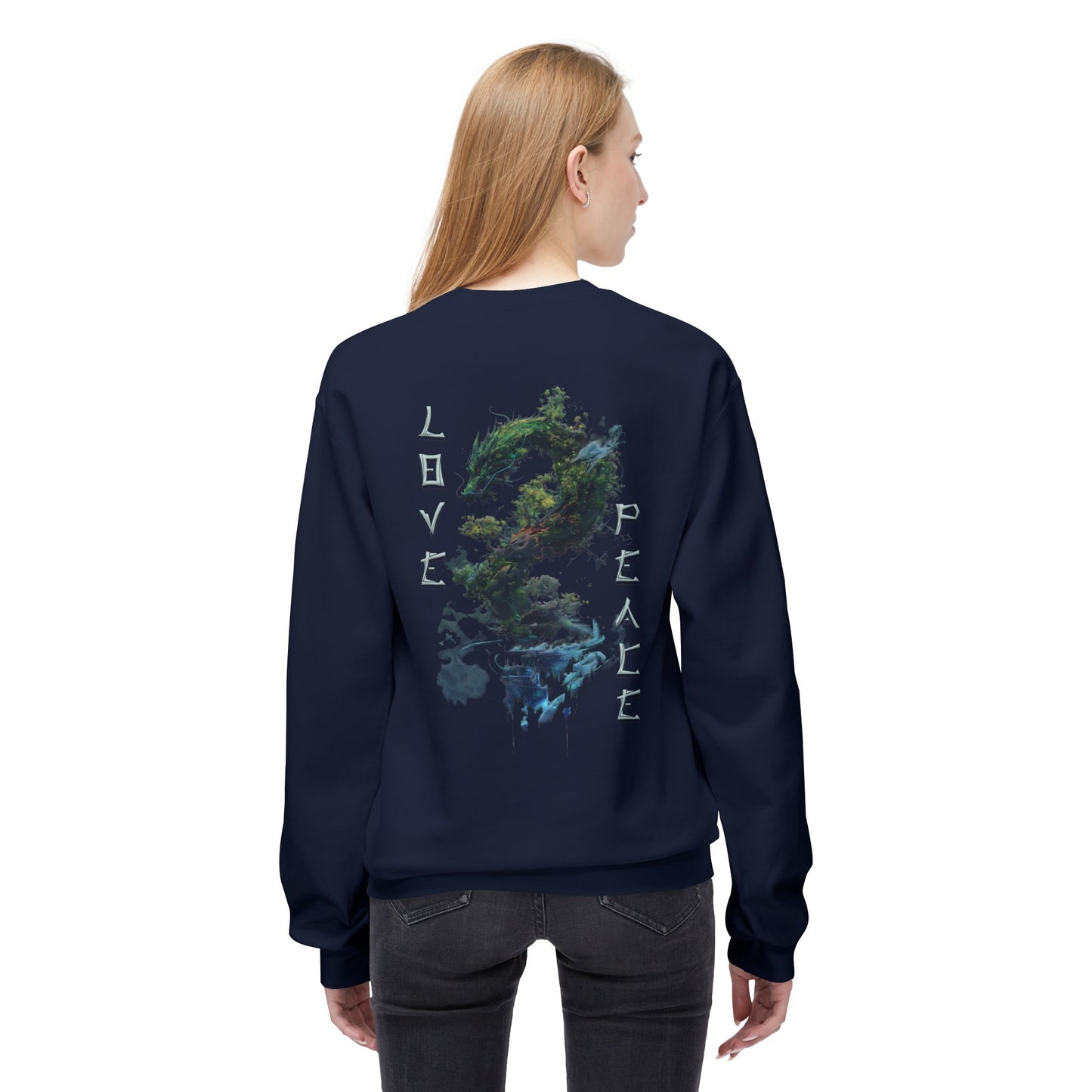 Unisex Midweight Softstyle Fleece Crewneck Sweatshirt - Dragon