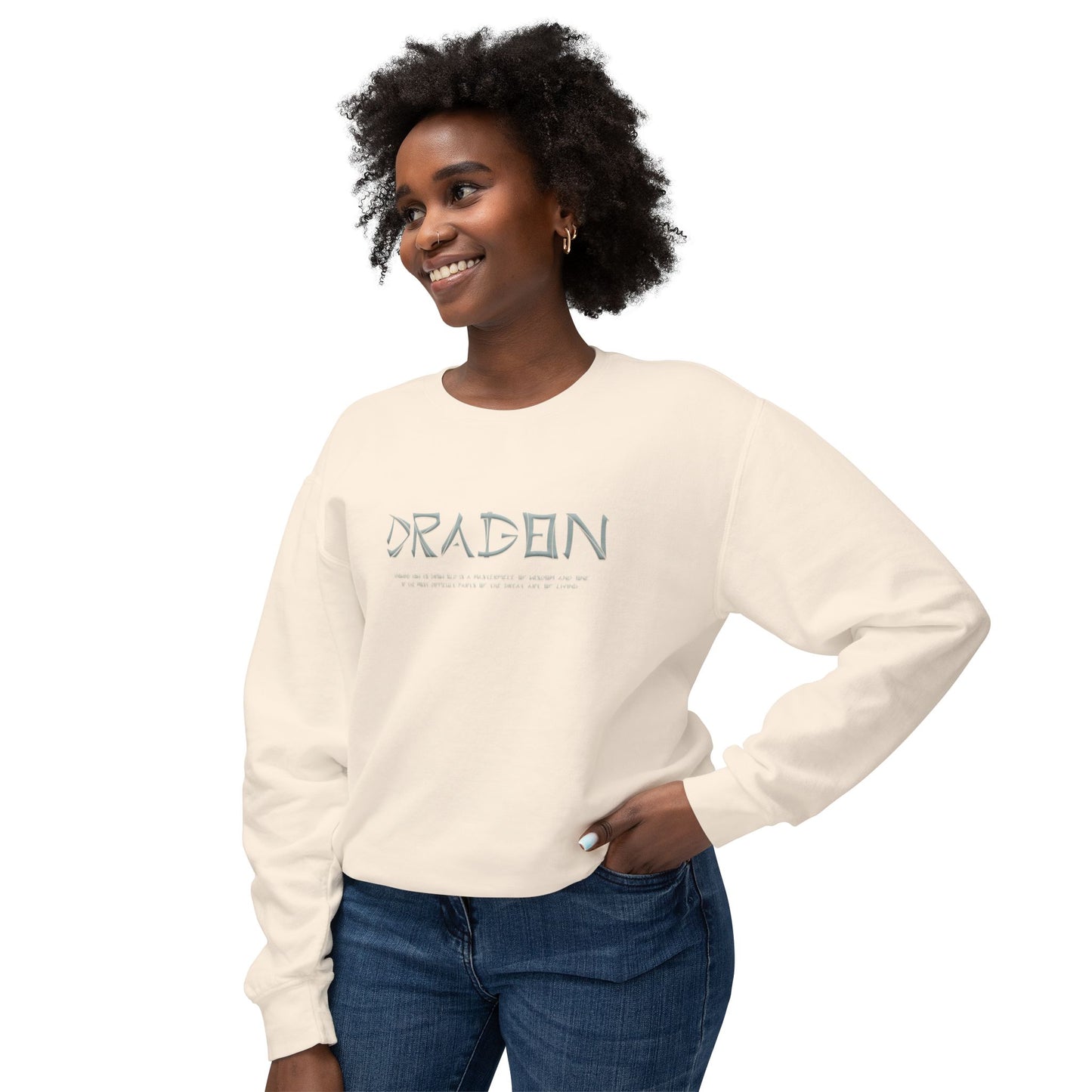 Unisex Lightweight Crewneck Sweatshirt - Dragon