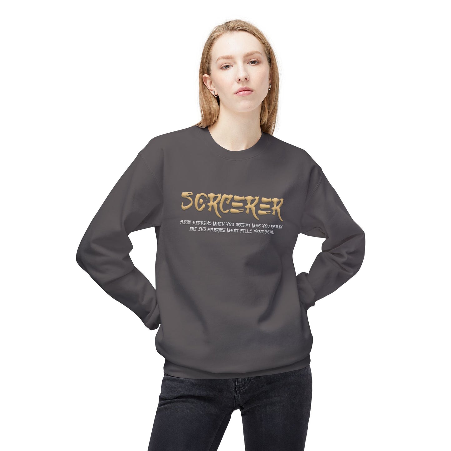 Unisex Midweight Softstyle Fleece Crewneck Sweatshirt - Sorcerer