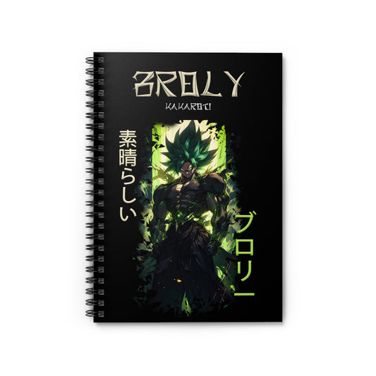 Spiral Notebook - Ruled Line - Broly Black