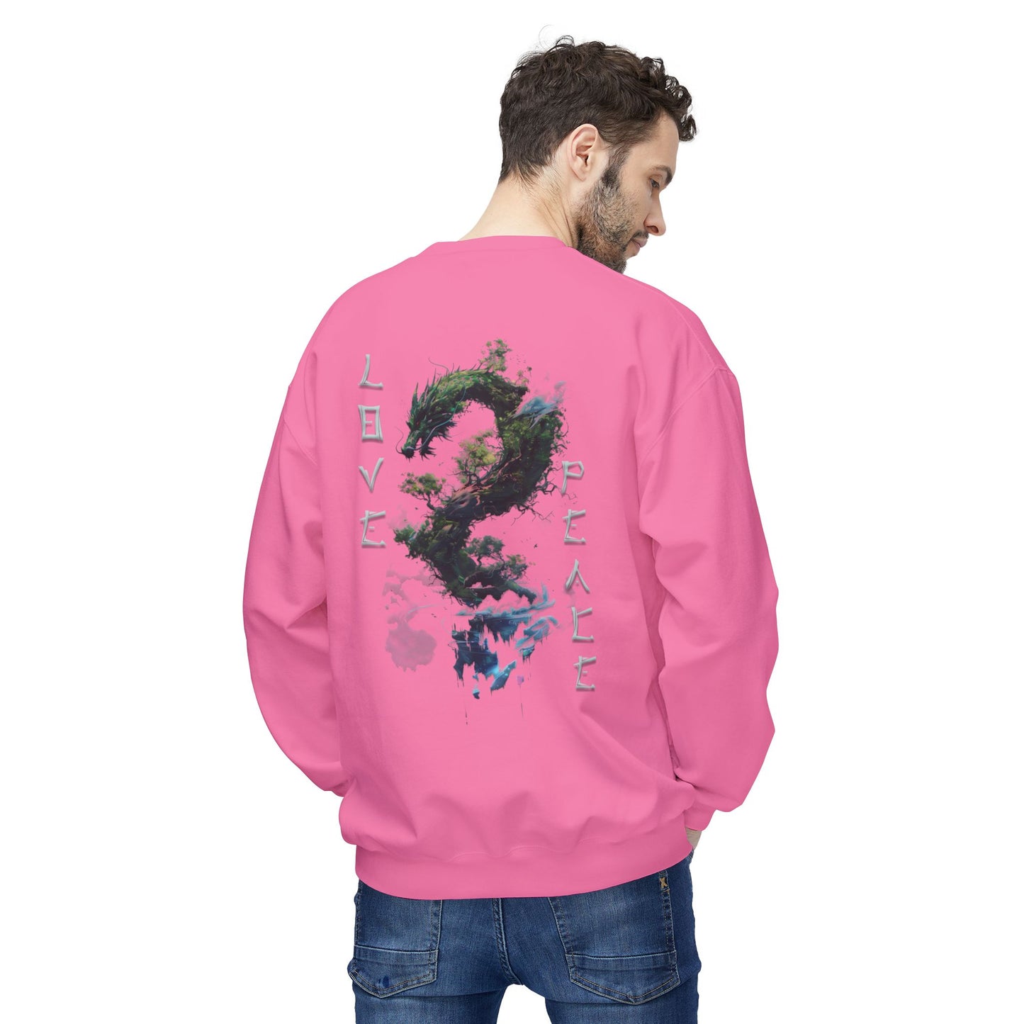 Unisex Midweight Softstyle Fleece Crewneck Sweatshirt - Dragon