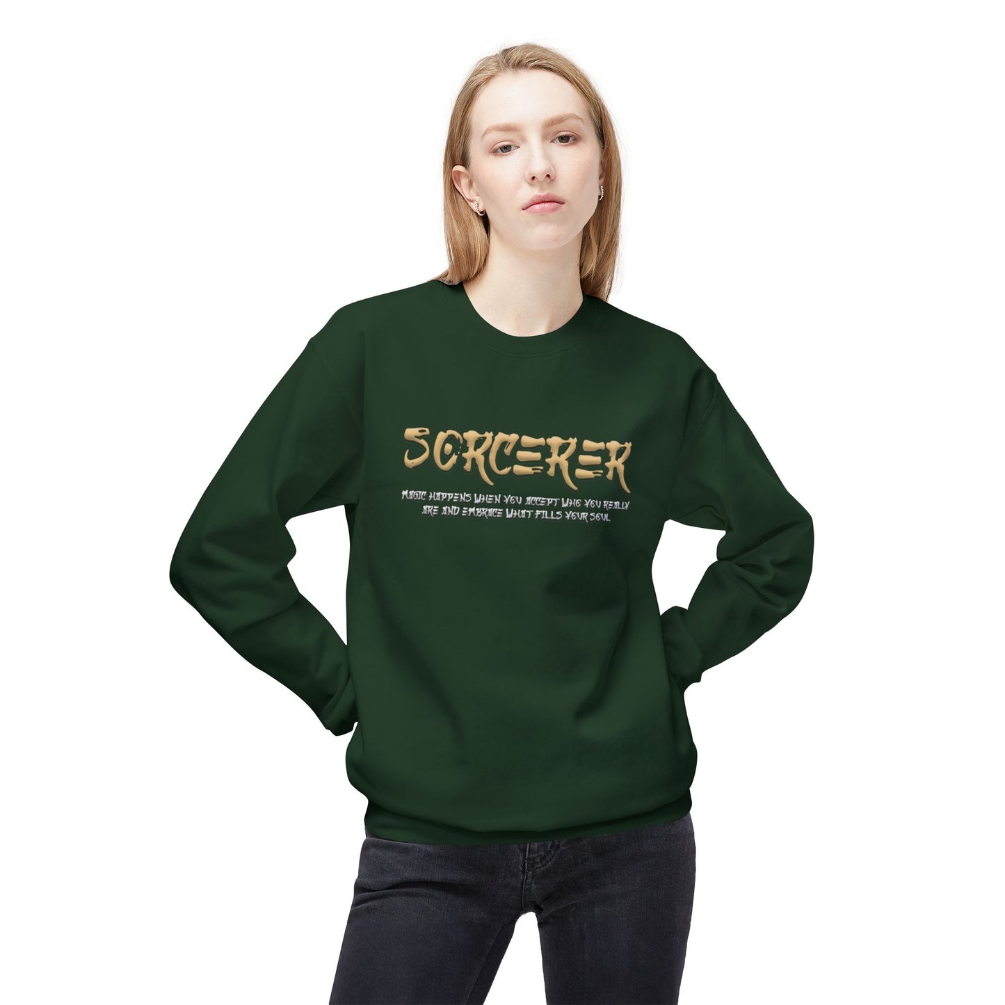 Unisex Midweight Softstyle Fleece Crewneck Sweatshirt - Sorcerer