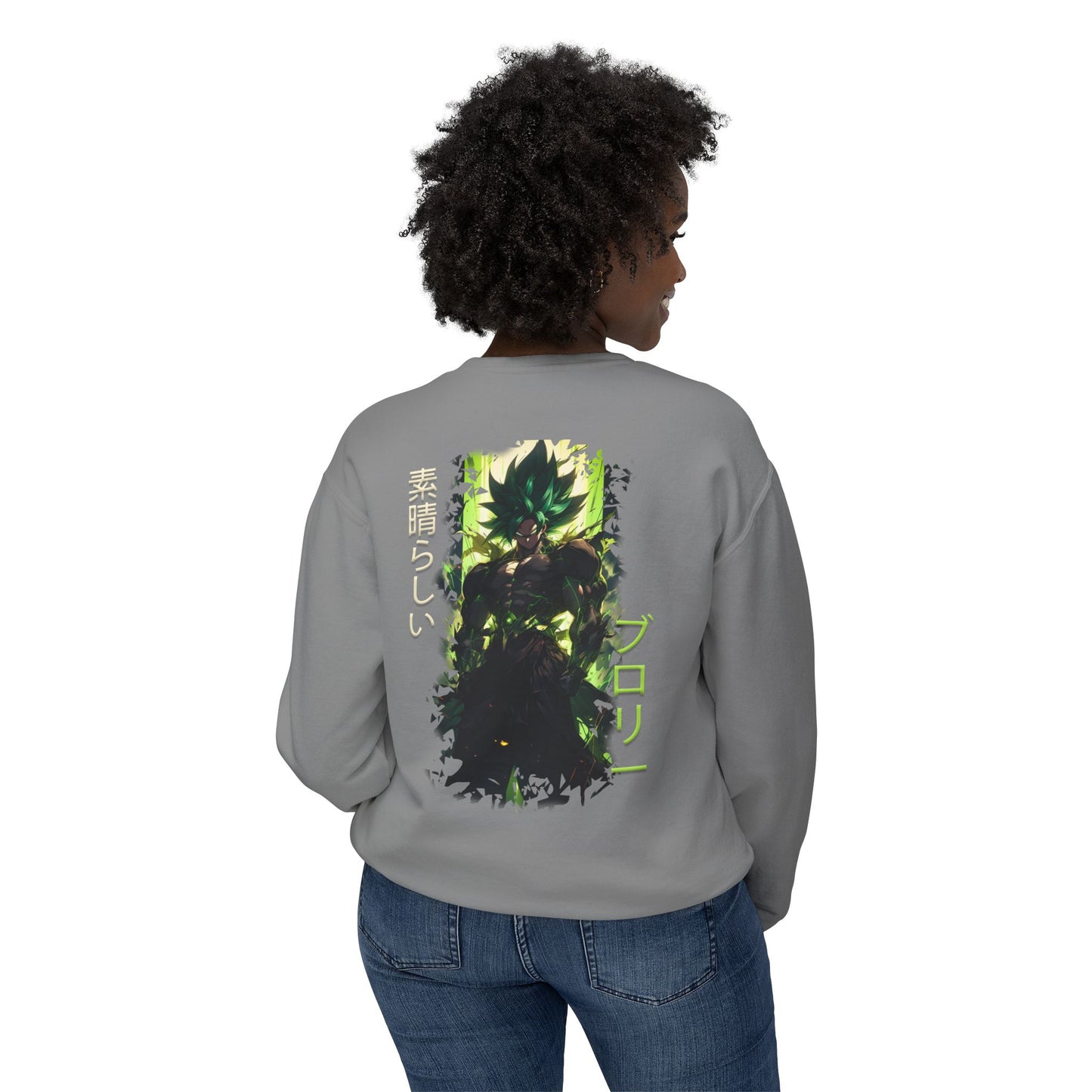 Unisex Lightweight Crewneck Sweatshirt - Broly