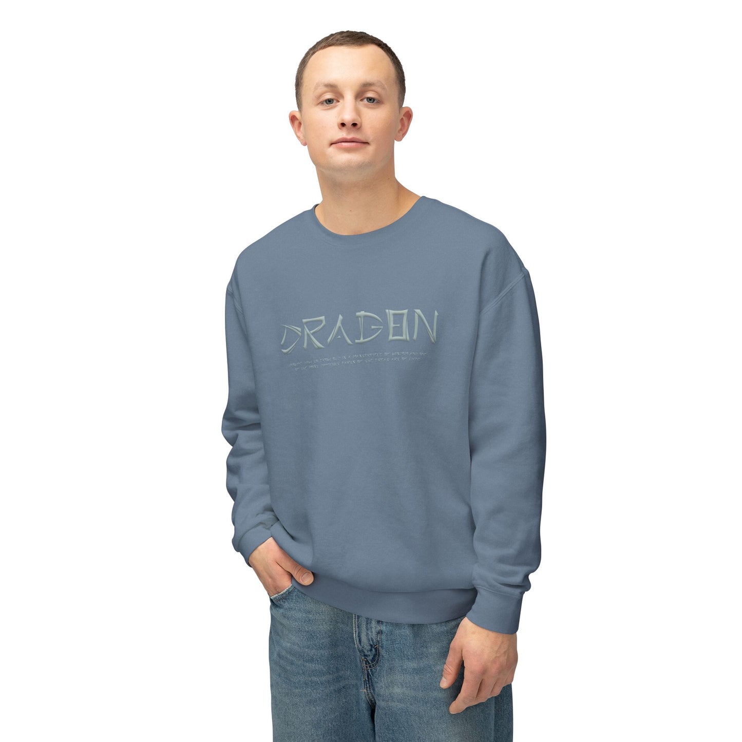 Unisex Lightweight Crewneck Sweatshirt - Dragon