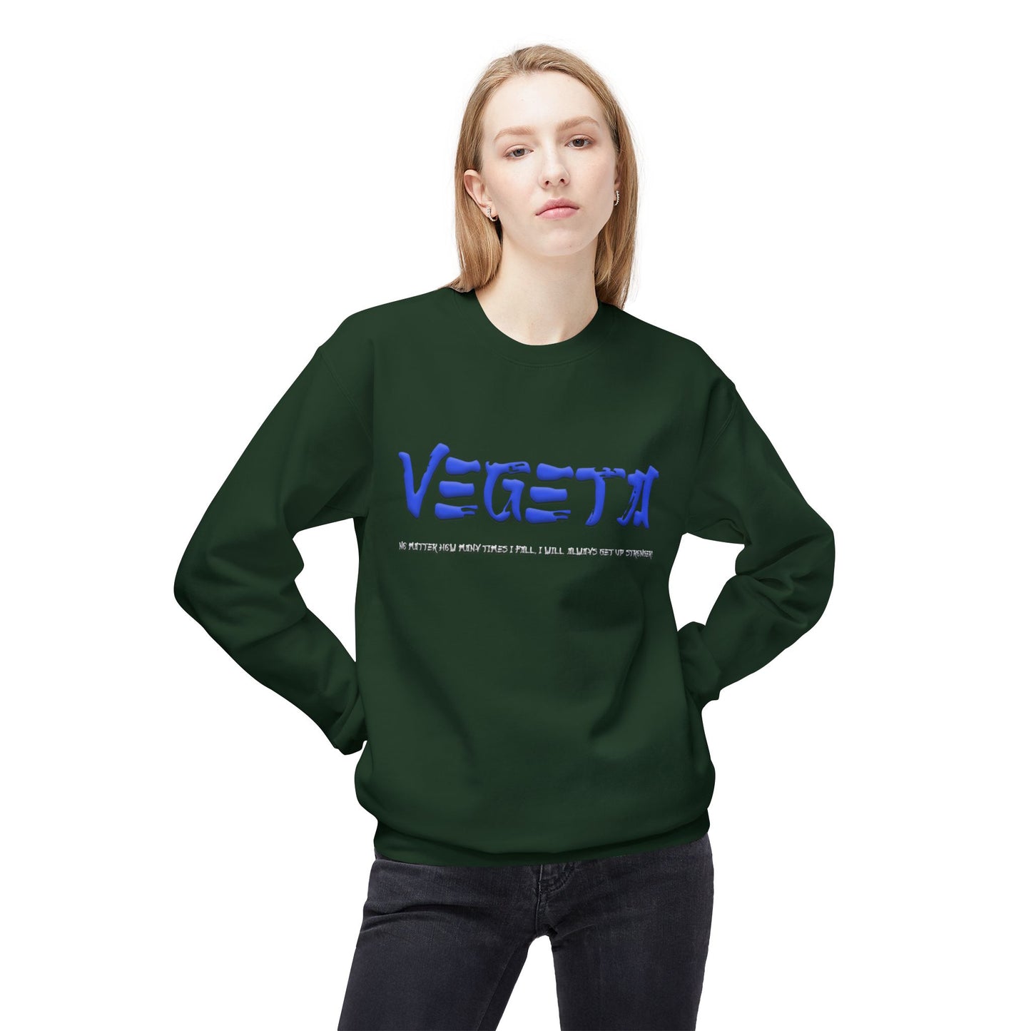 Unisex Midweight Softstyle Fleece Crewneck Sweatshirt - Vegeta