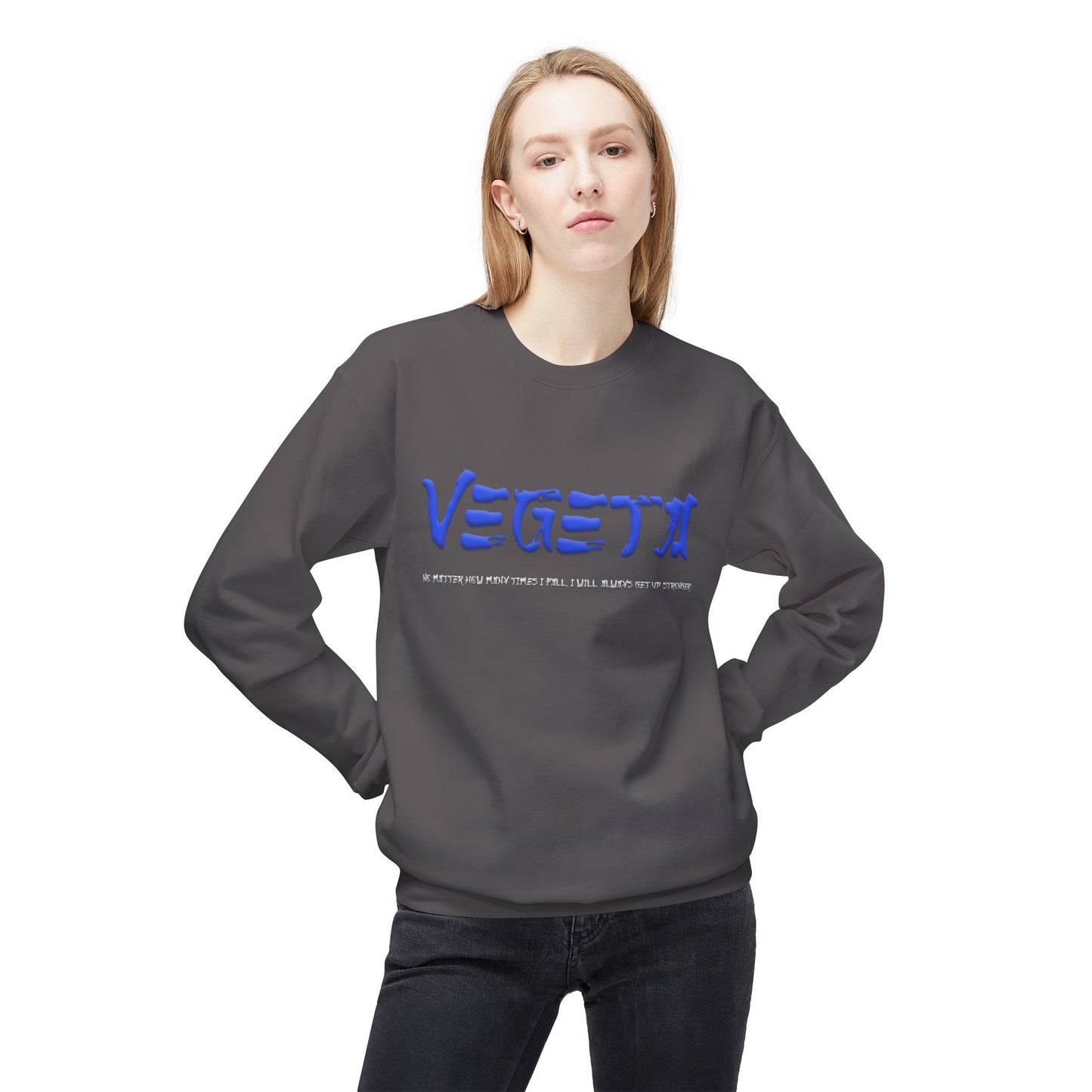 Unisex Midweight Softstyle Fleece Crewneck Sweatshirt - Vegeta