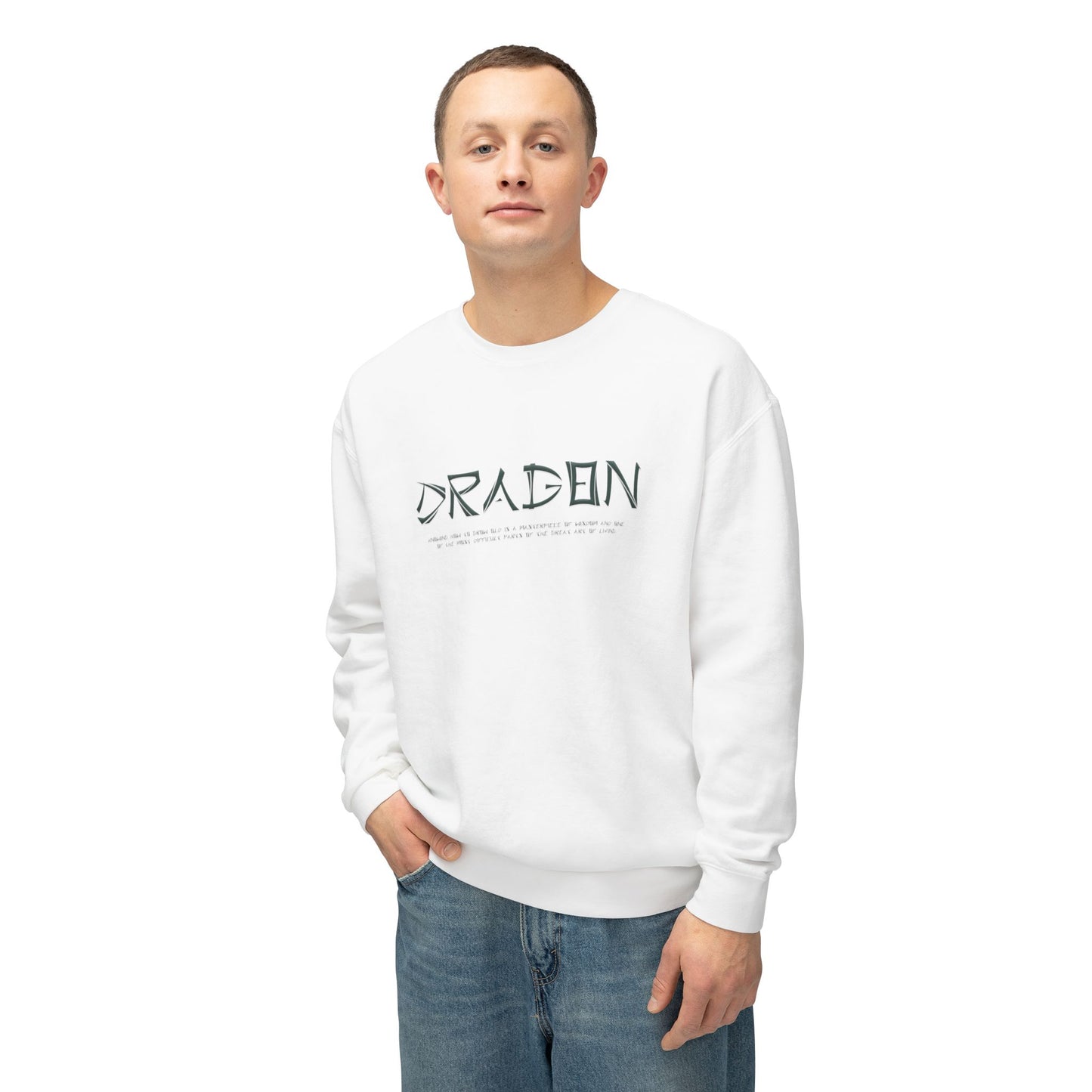 Unisex Lightweight Crewneck Sweatshirt - Dragon