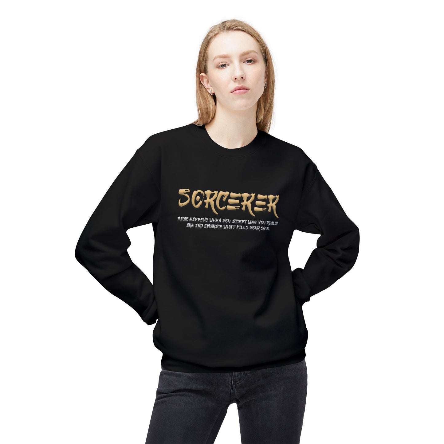 Unisex Midweight Softstyle Fleece Crewneck Sweatshirt - Sorcerer