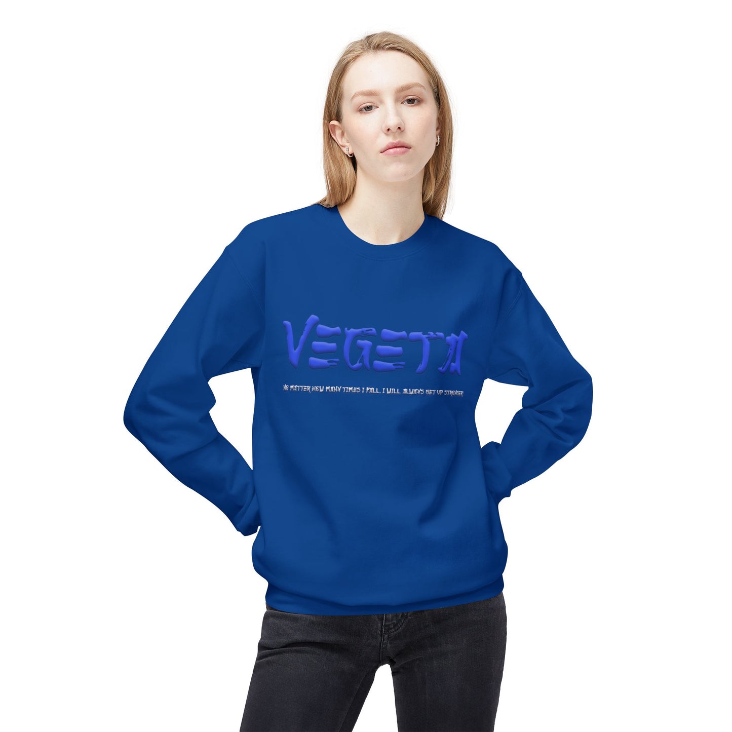 Unisex Midweight Softstyle Fleece Crewneck Sweatshirt - Vegeta