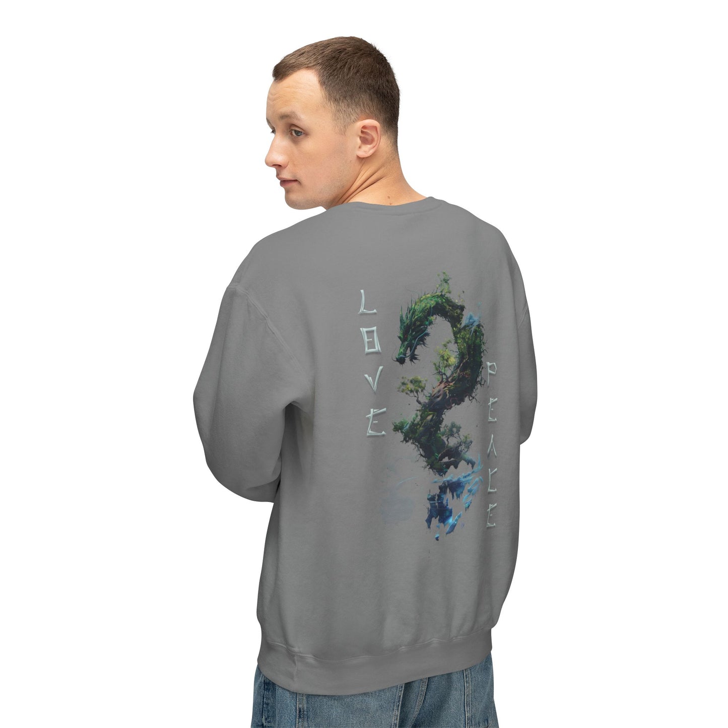 Unisex Lightweight Crewneck Sweatshirt - Dragon