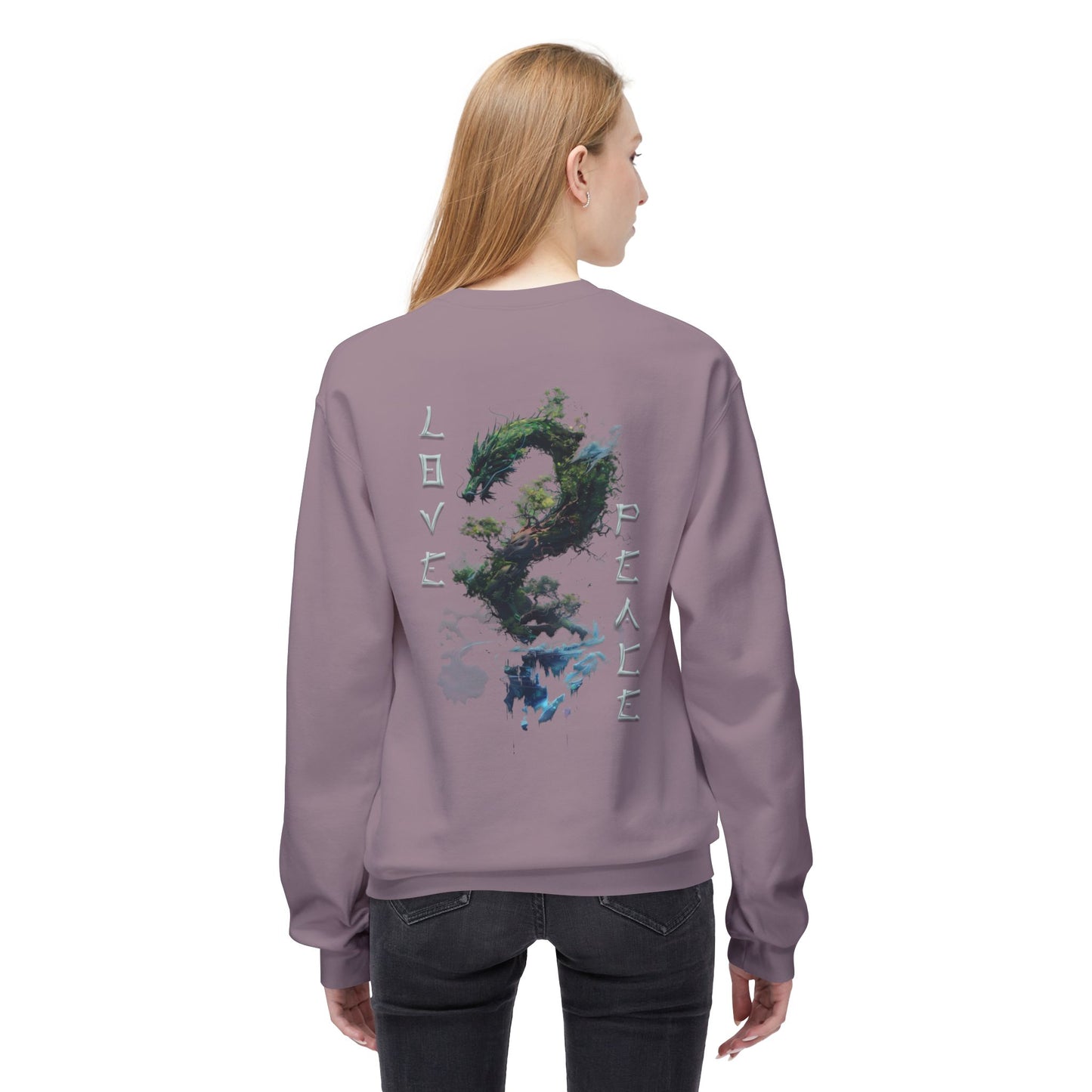 Unisex Midweight Softstyle Fleece Crewneck Sweatshirt - Dragon
