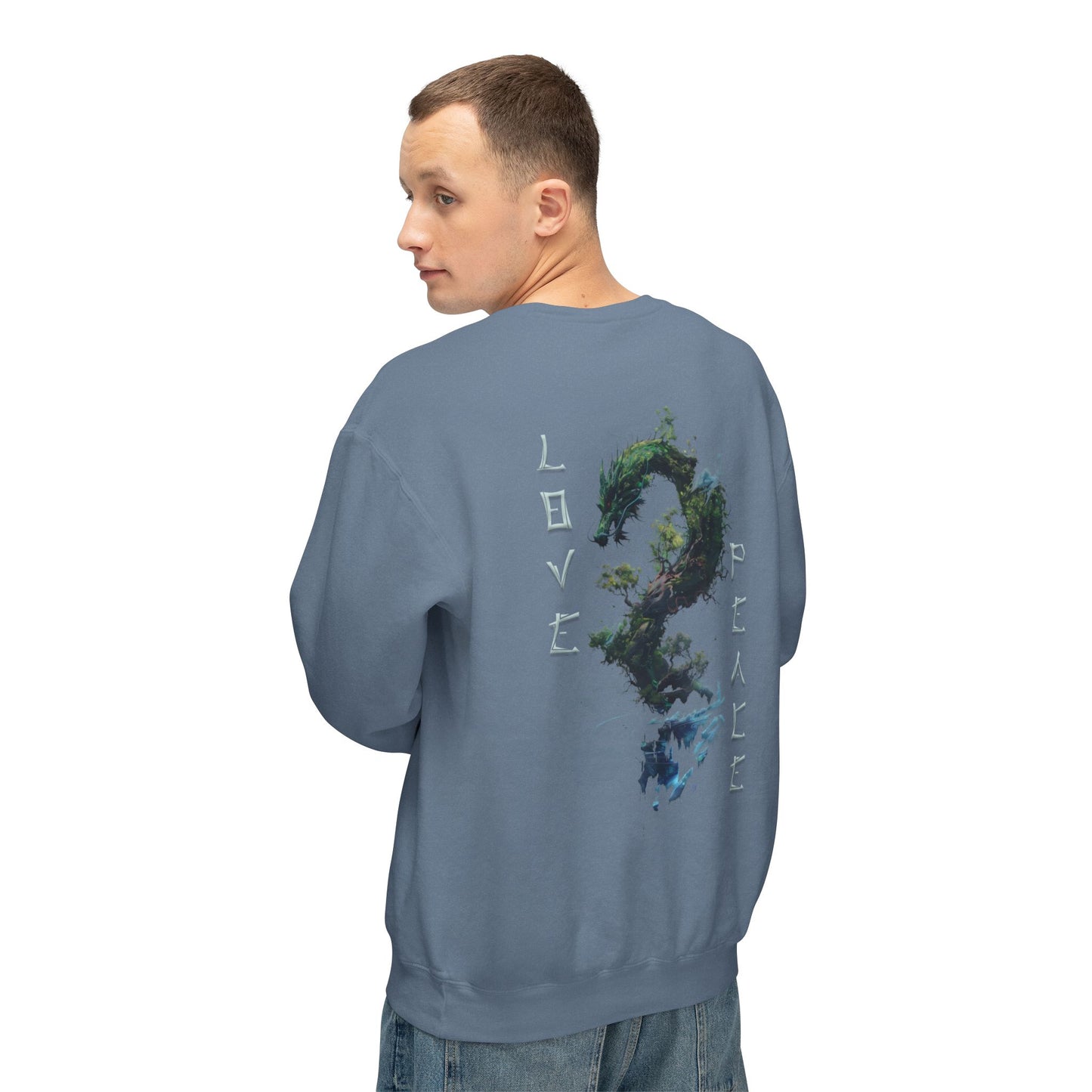 Unisex Lightweight Crewneck Sweatshirt - Dragon