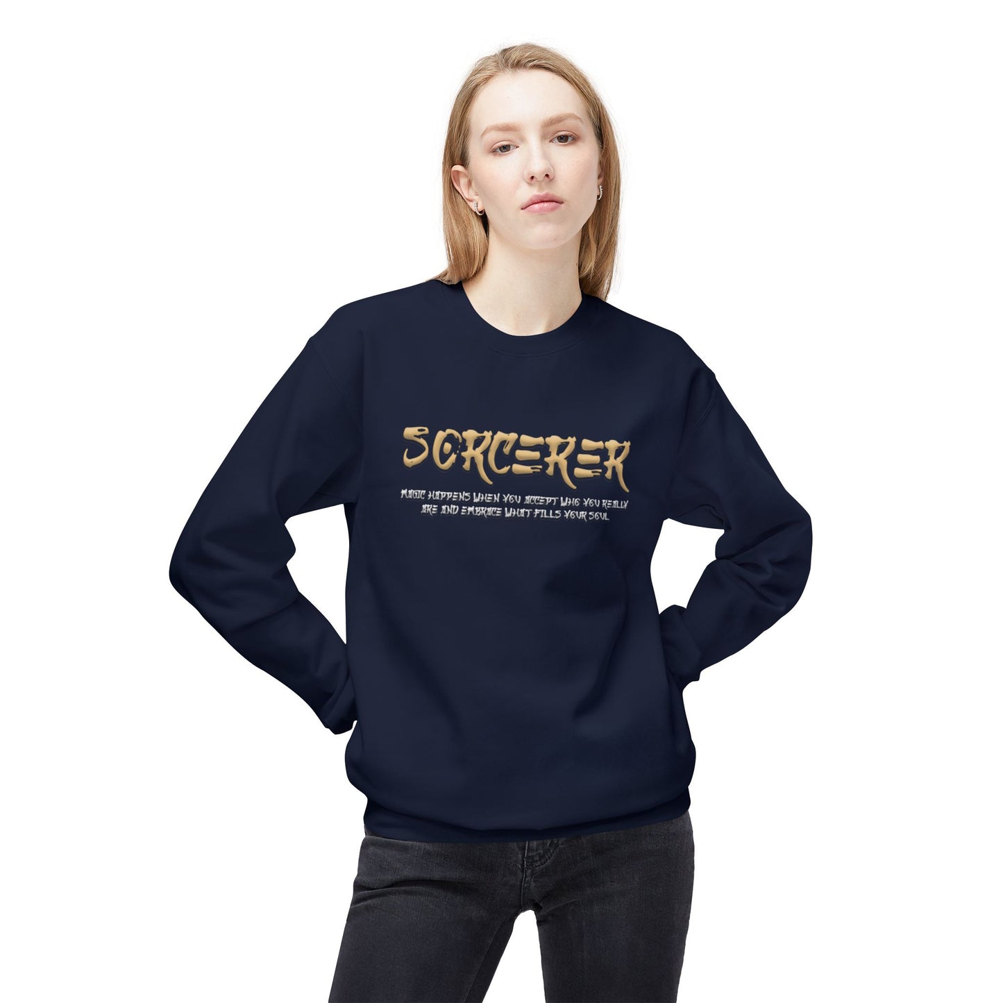 Unisex Midweight Softstyle Fleece Crewneck Sweatshirt - Sorcerer