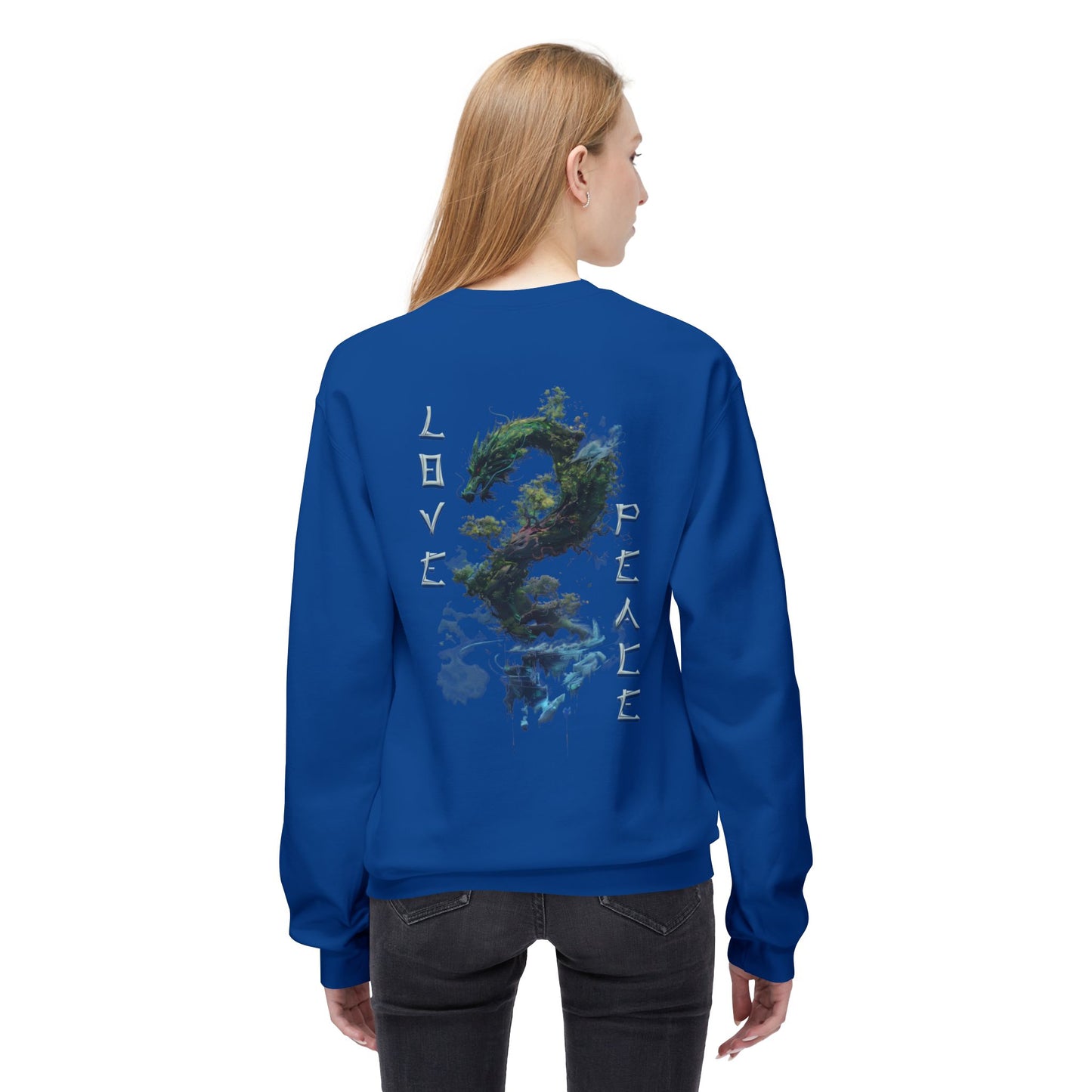 Unisex Midweight Softstyle Fleece Crewneck Sweatshirt - Dragon