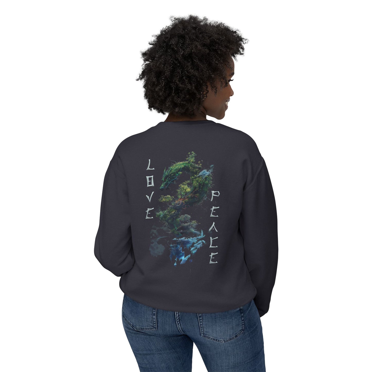 Unisex Lightweight Crewneck Sweatshirt - Dragon