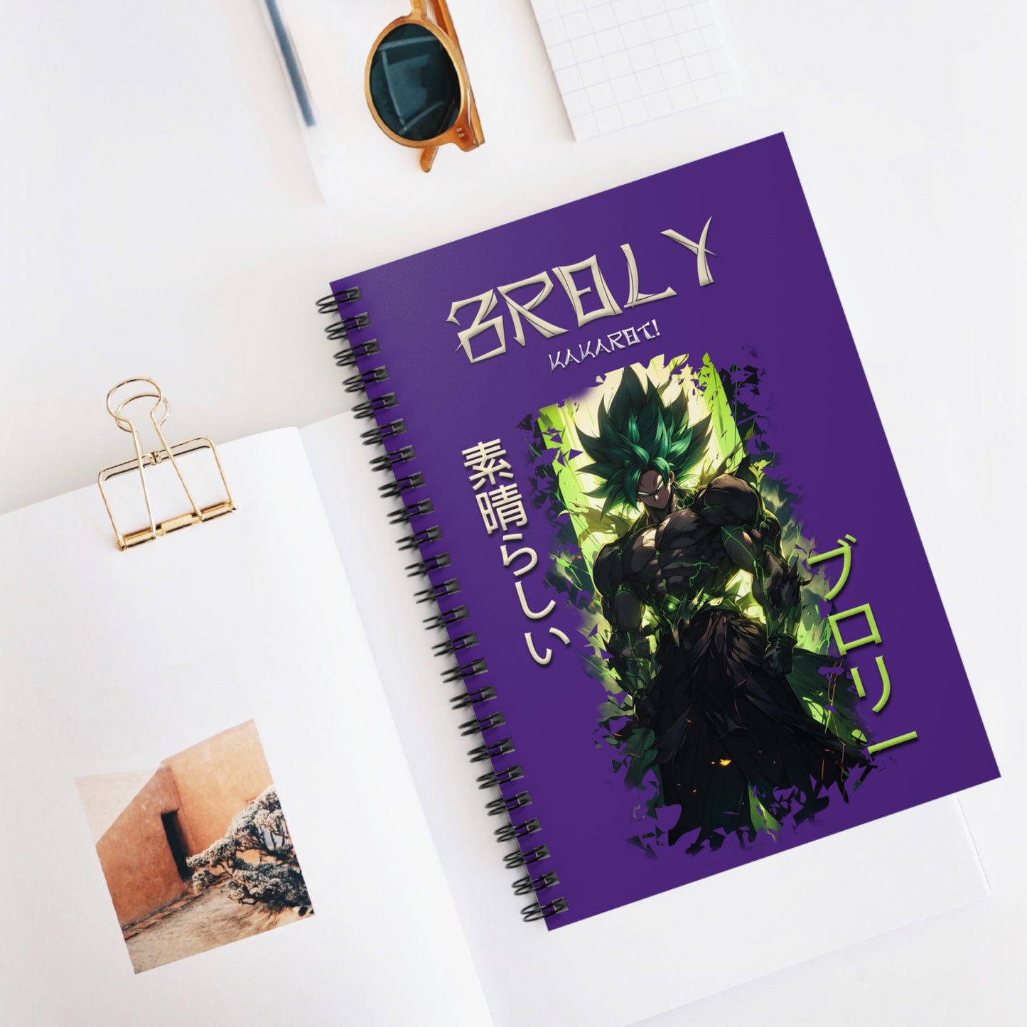 Spiral Notebook - Ruled Line - Broly Purple