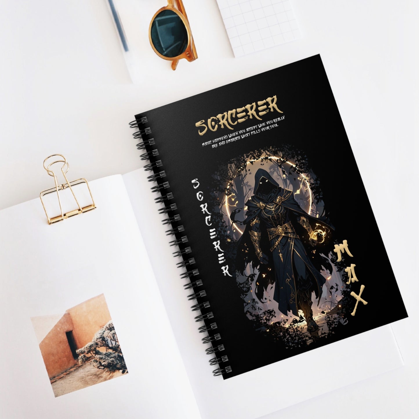 Spiral Notebook - Ruled Line - Sorcerer Black