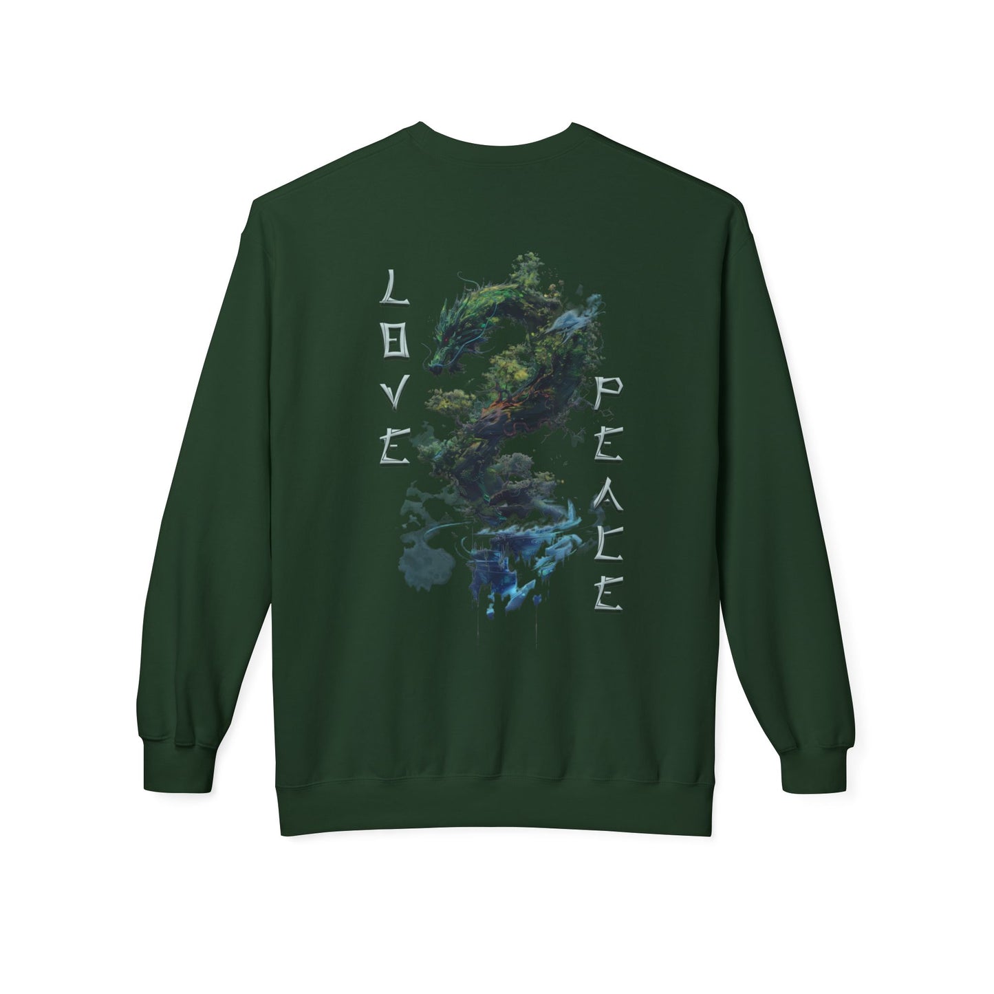 Unisex Midweight Softstyle Fleece Crewneck Sweatshirt - Dragon