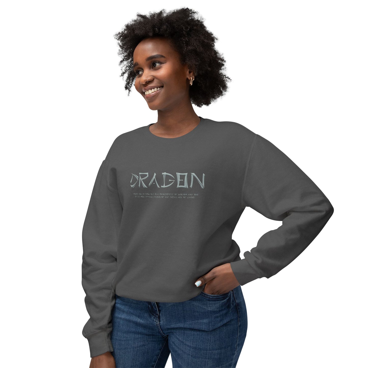 Unisex Lightweight Crewneck Sweatshirt - Dragon