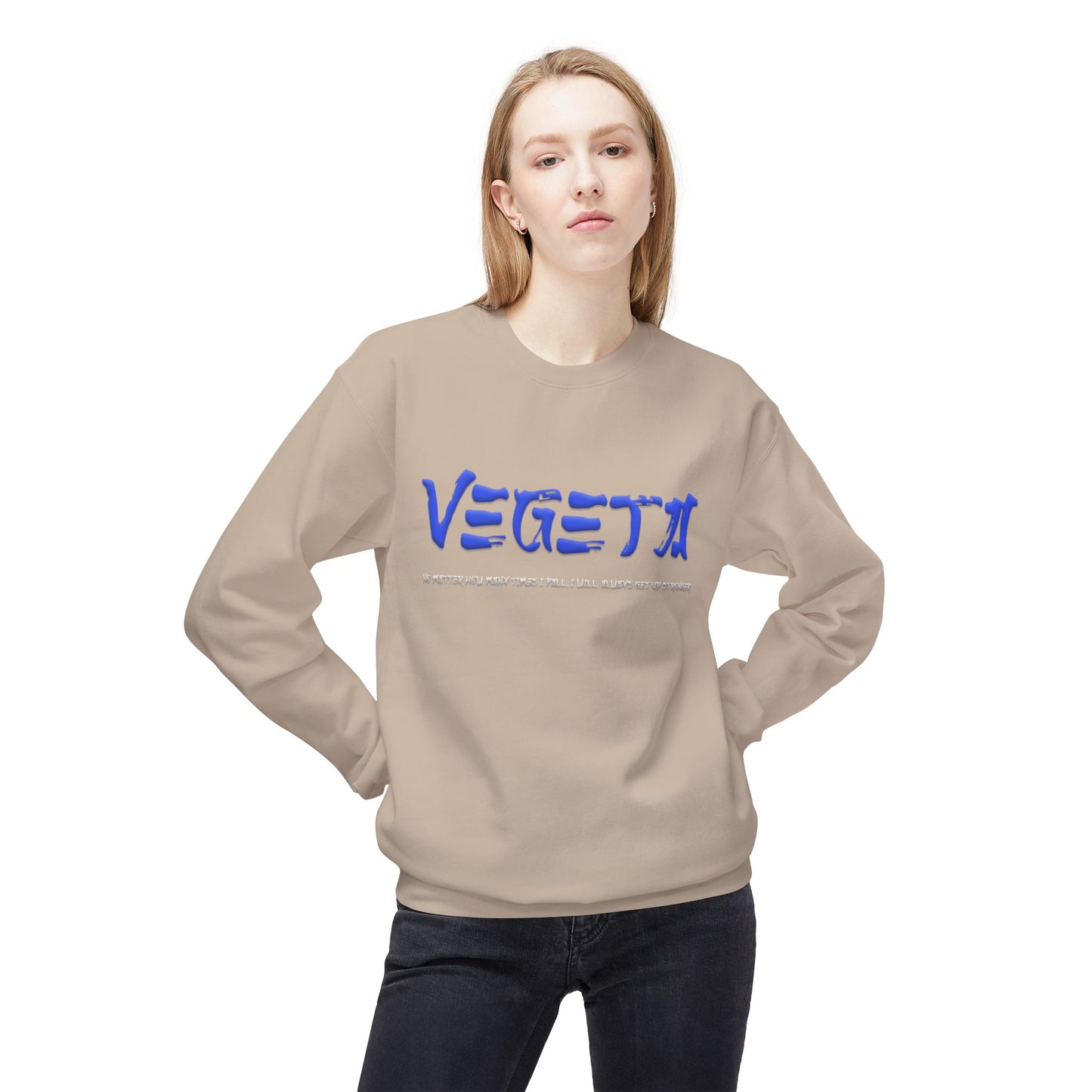Unisex Midweight Softstyle Fleece Crewneck Sweatshirt - Vegeta
