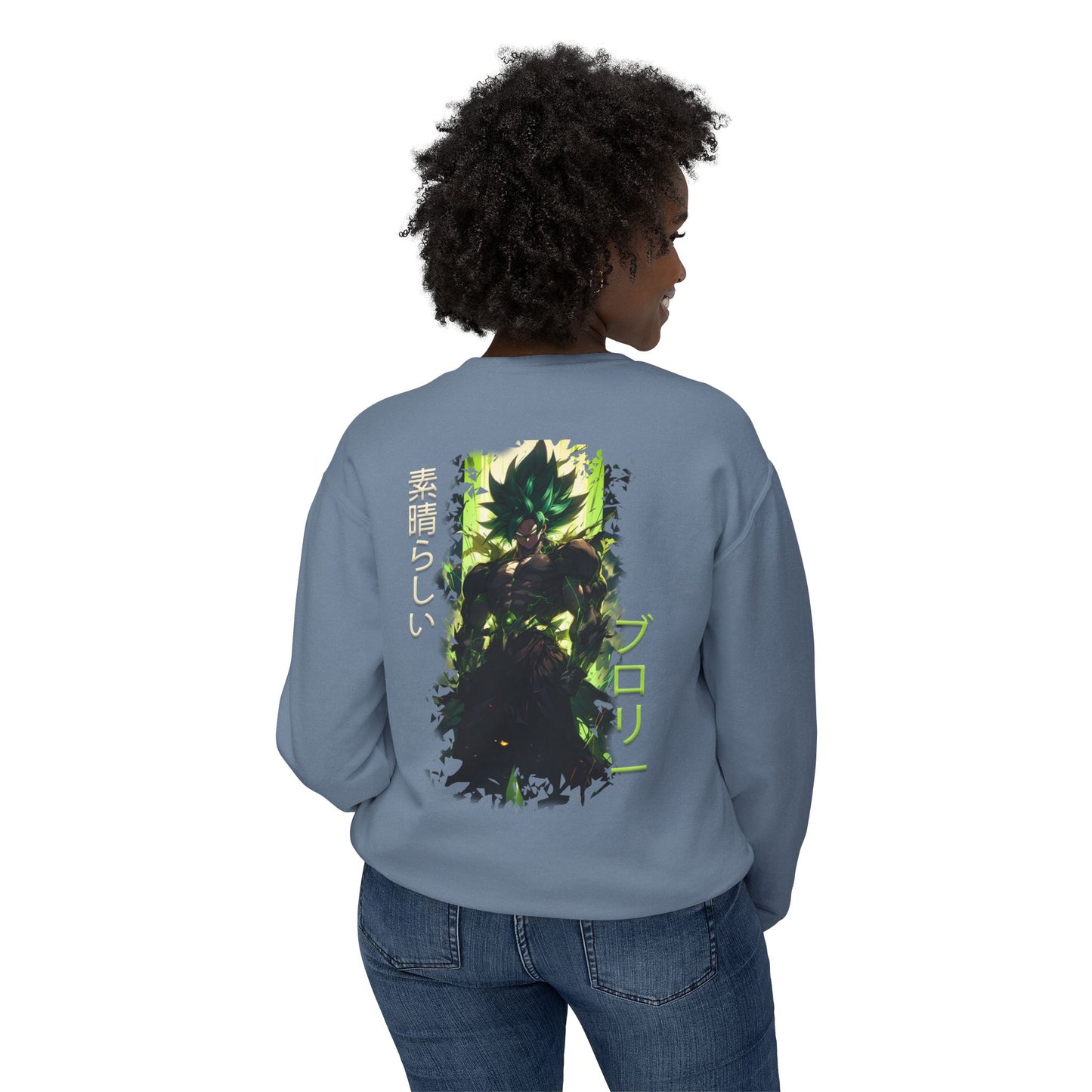 Unisex Lightweight Crewneck Sweatshirt - Broly