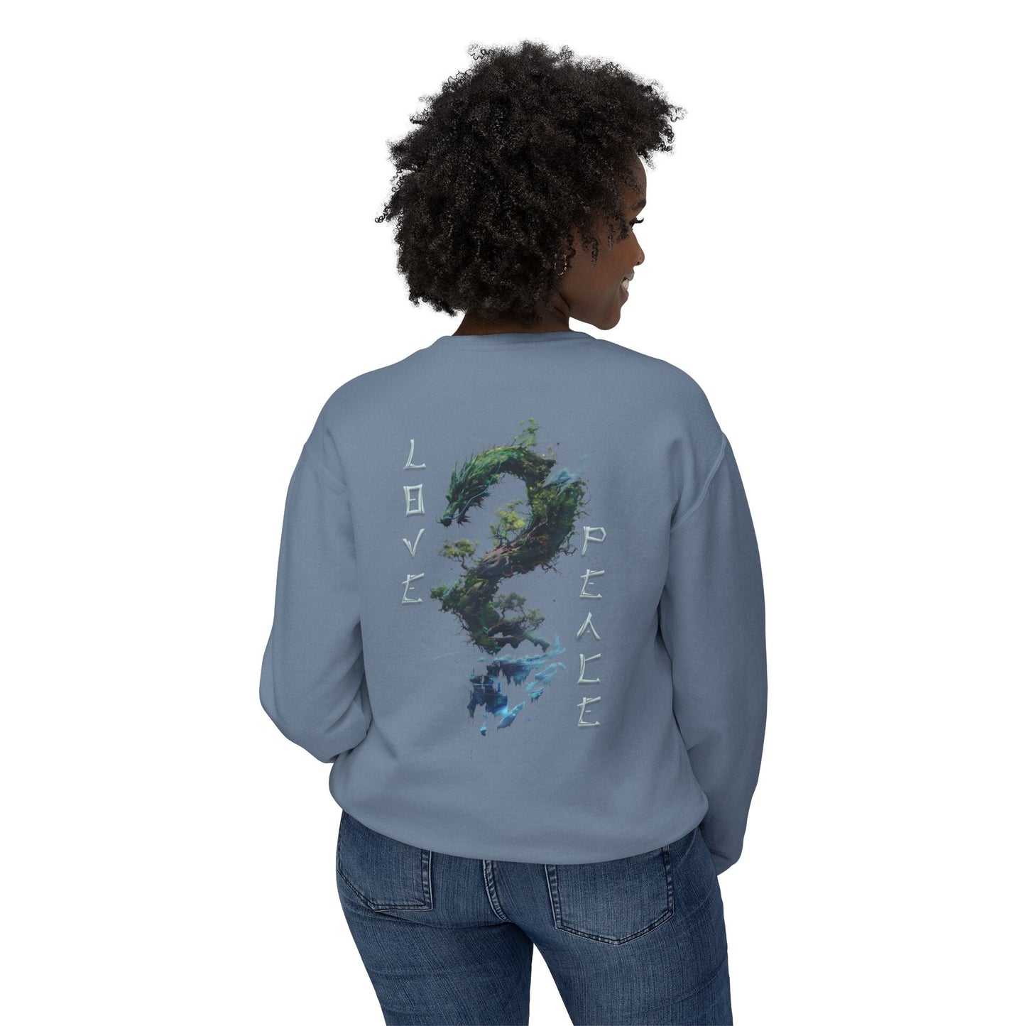 Unisex Lightweight Crewneck Sweatshirt - Dragon