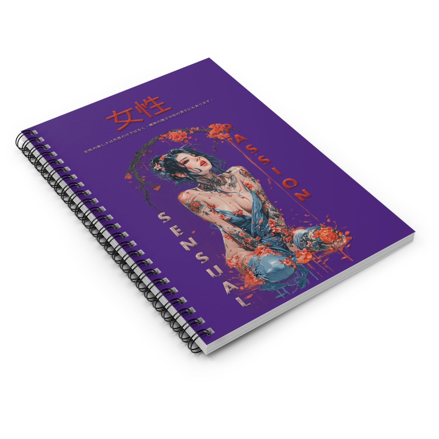 Spiral Notebook - Ruled Line - Women Purple