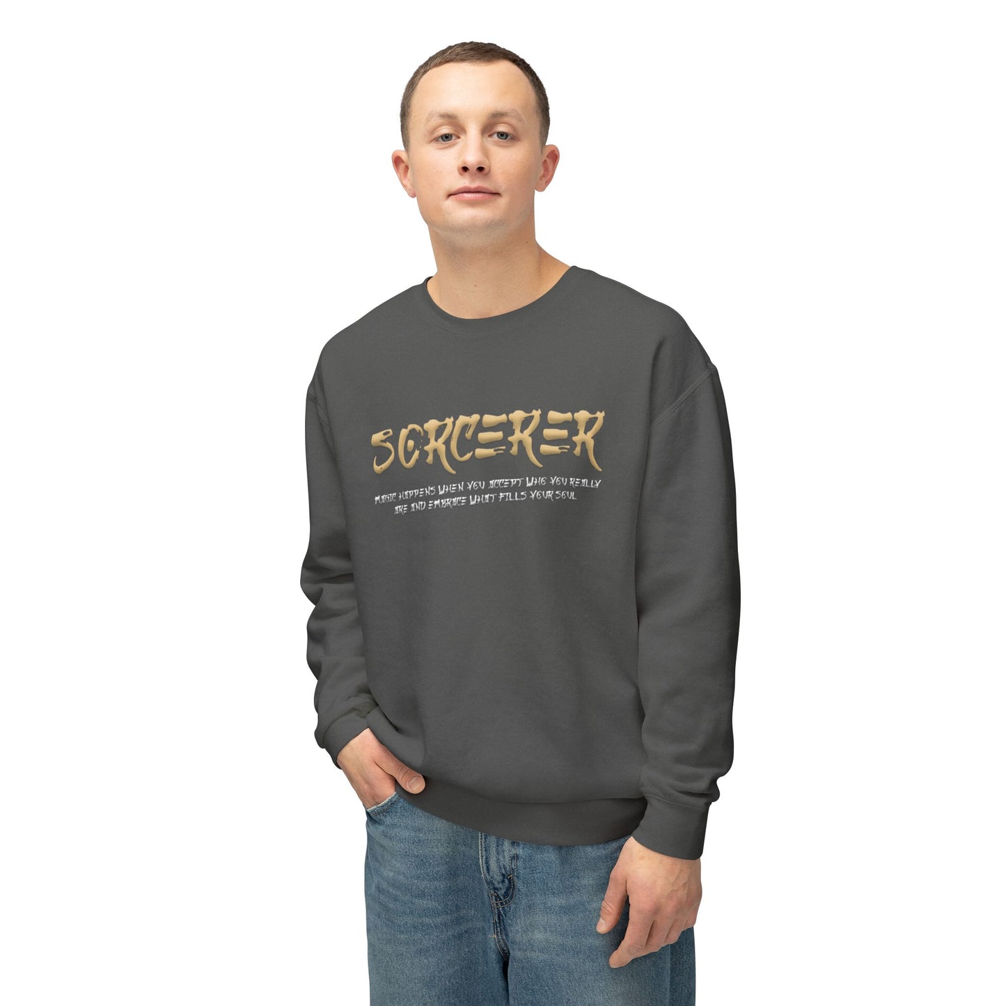 Unisex Lightweight Crewneck Sweatshirt - Sorcerer