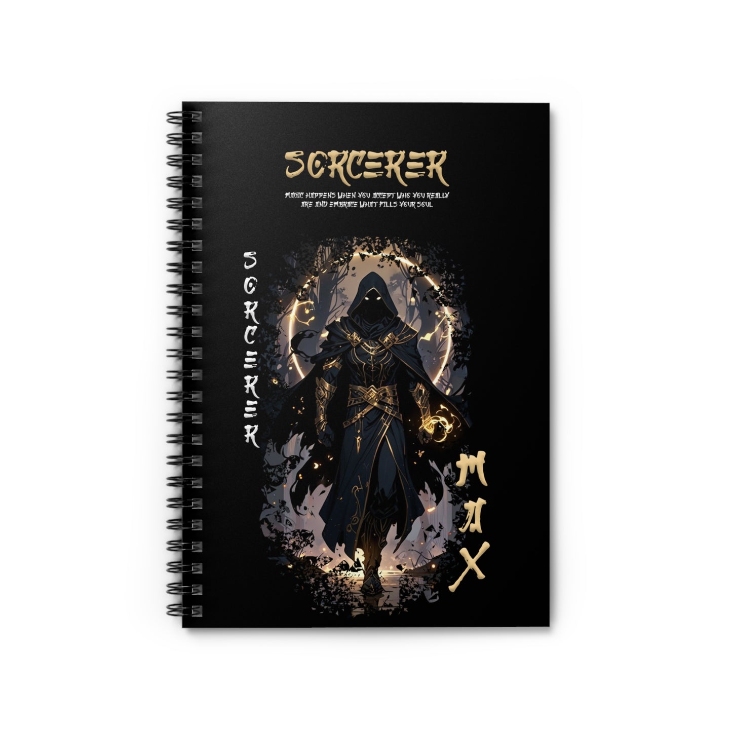 Spiral Notebook - Ruled Line - Sorcerer Black