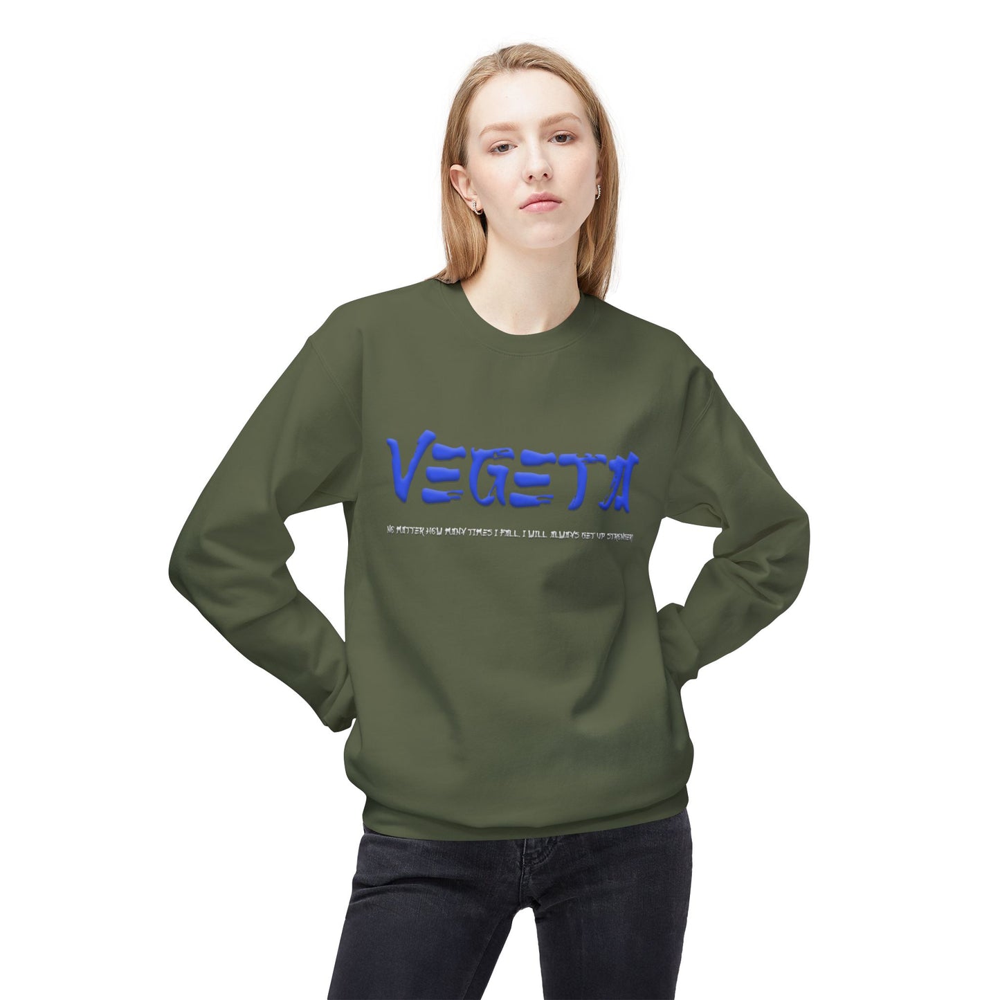Unisex Midweight Softstyle Fleece Crewneck Sweatshirt - Vegeta