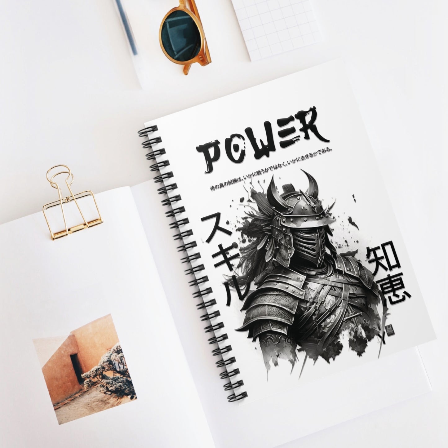 Spiral Notebook - Ruled Line - Samurai Jap