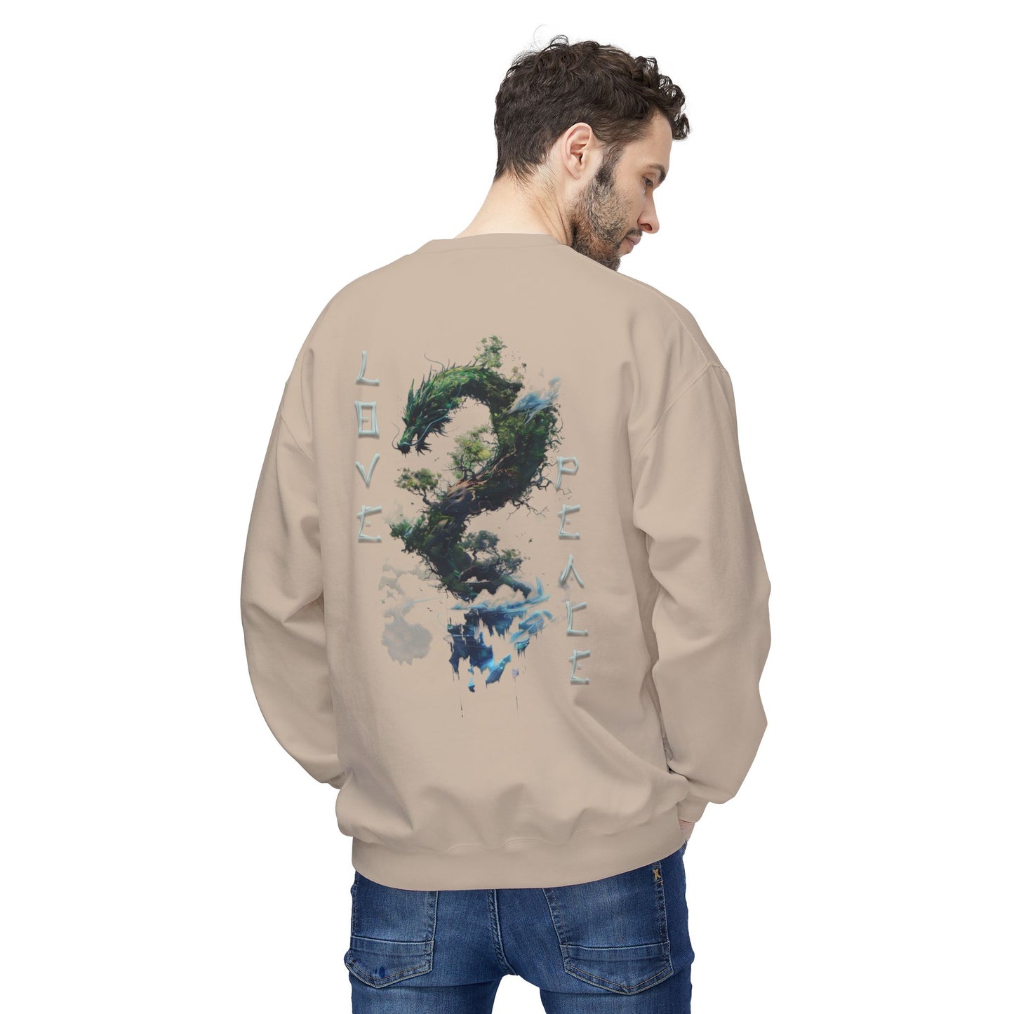 Unisex Midweight Softstyle Fleece Crewneck Sweatshirt - Dragon