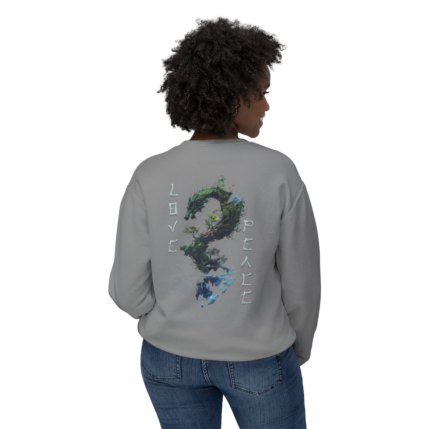 Unisex Lightweight Crewneck Sweatshirt - Dragon