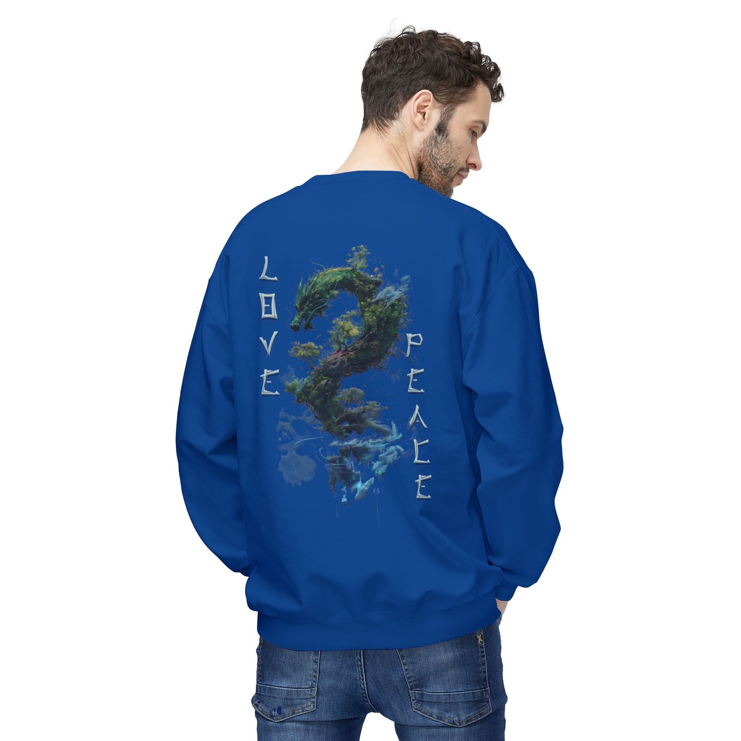 Unisex Midweight Softstyle Fleece Crewneck Sweatshirt - Dragon