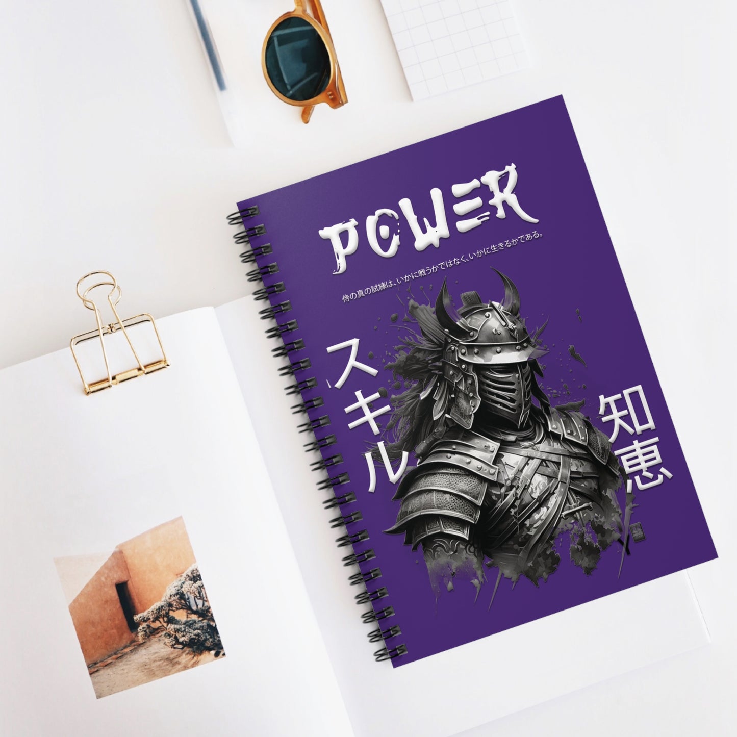 Notebook - Ruled Line - Samurai Jap - Purple