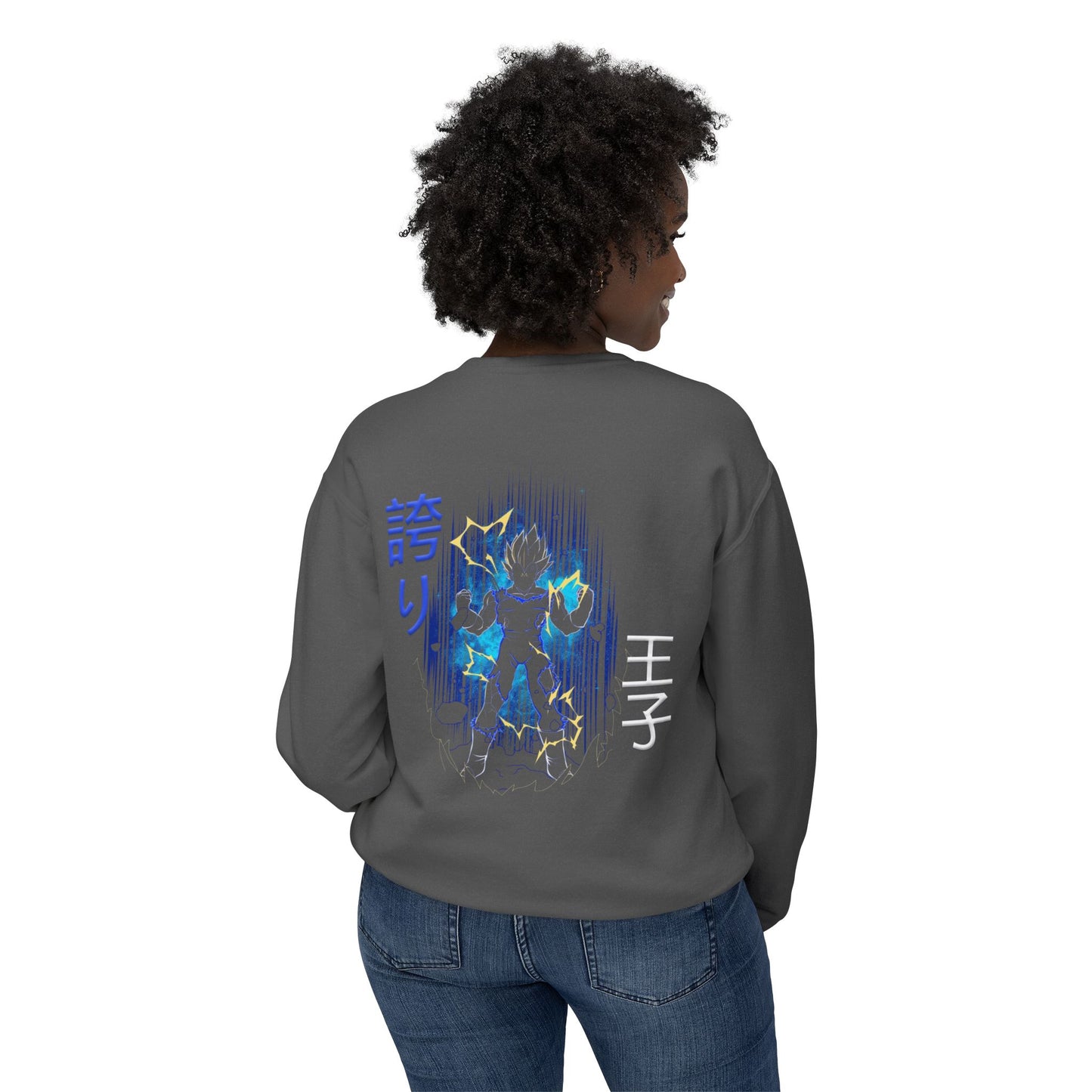 Unisex Lightweight Crewneck Sweatshirt - Vegeta