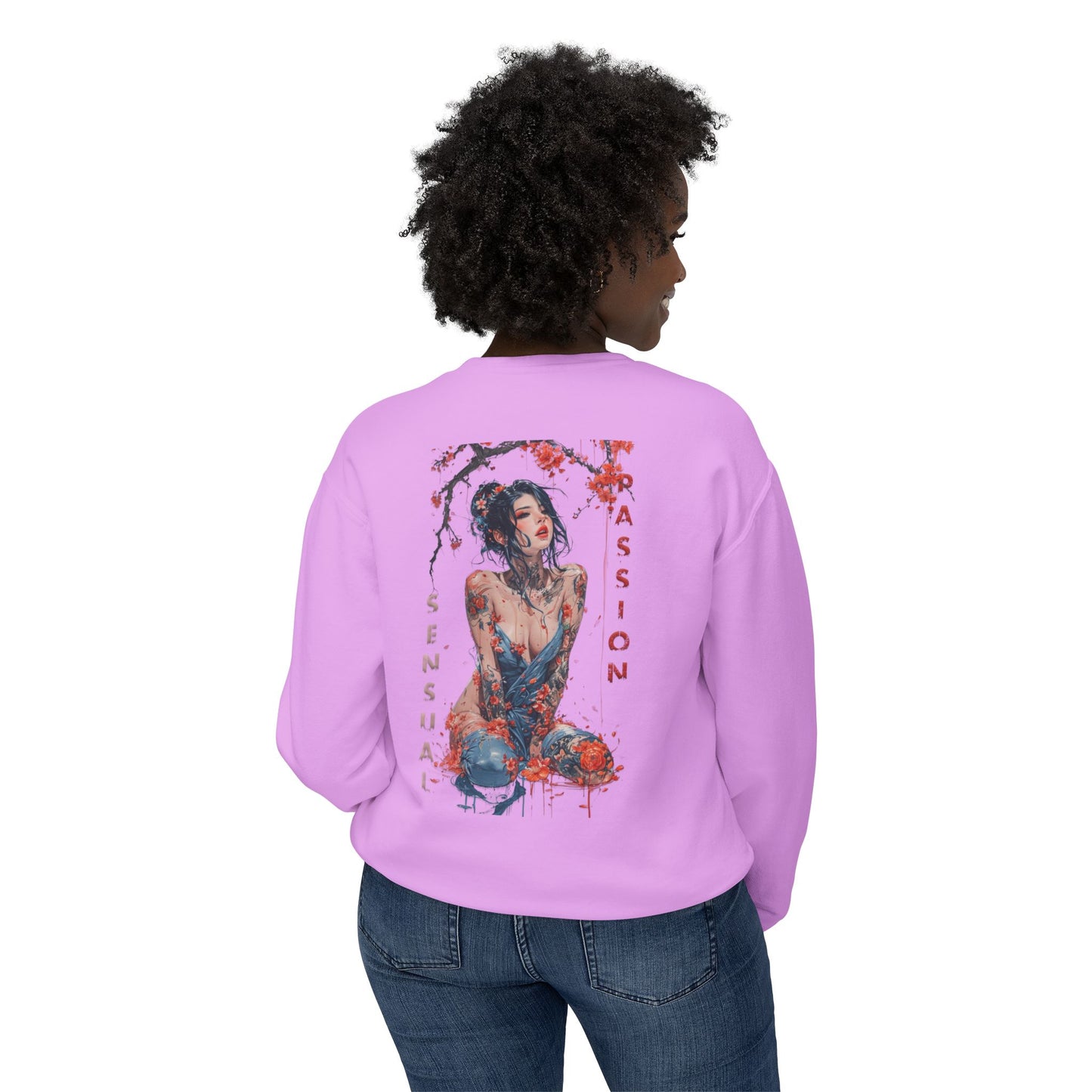 Unisex Lightweight Crewneck Sweatshirt - Women