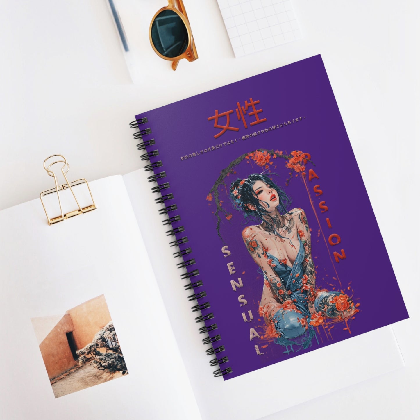 Spiral Notebook - Ruled Line - Women Purple
