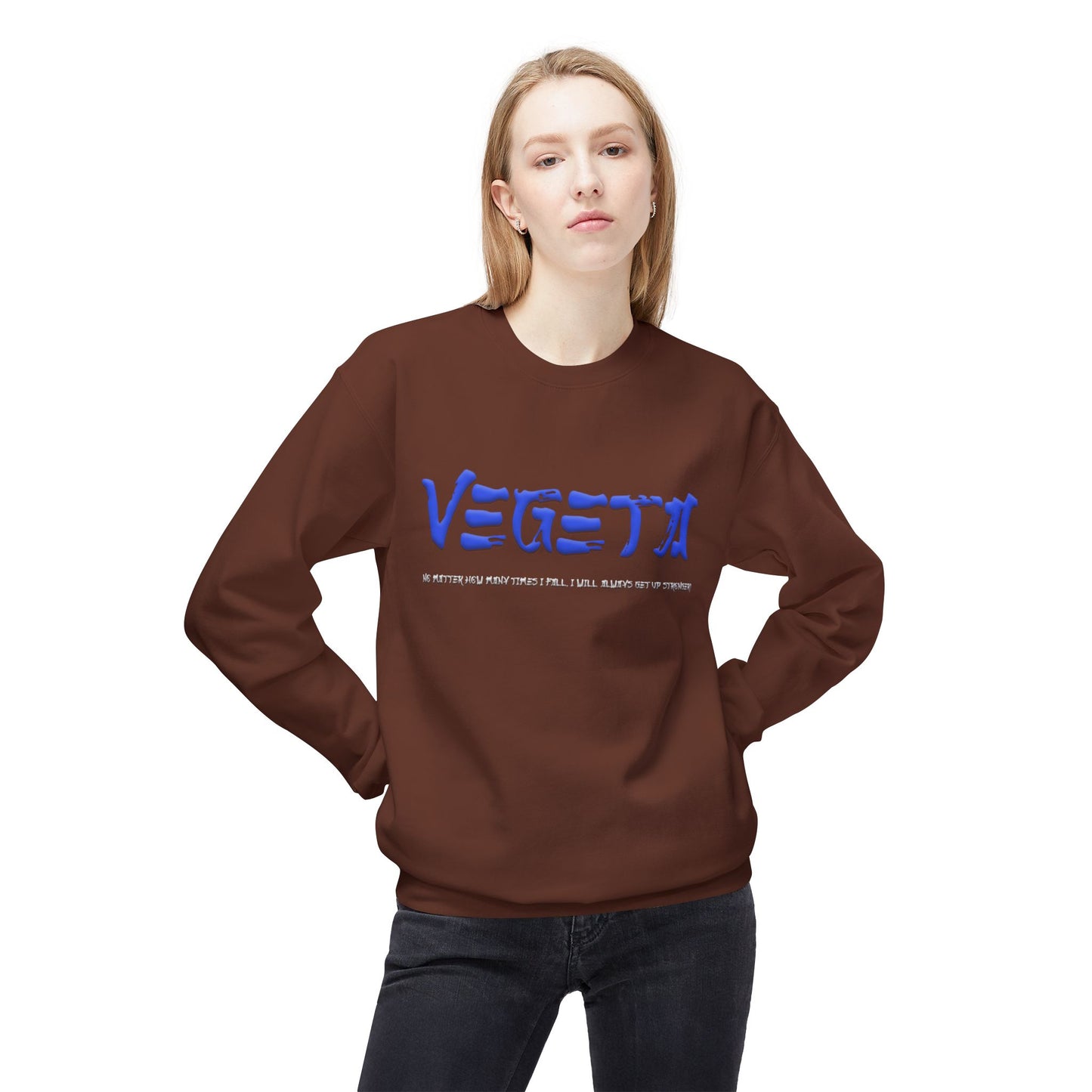 Unisex Midweight Softstyle Fleece Crewneck Sweatshirt - Vegeta