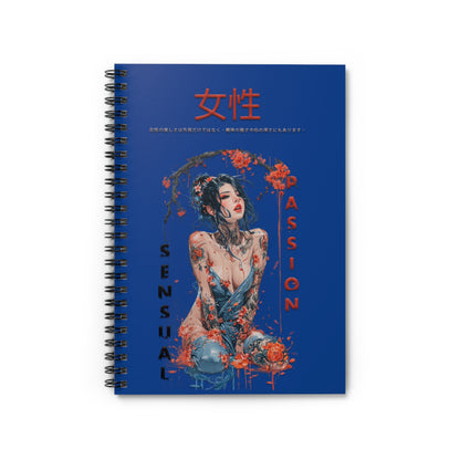 Spiral Notebook - Ruled Line - Women Blue