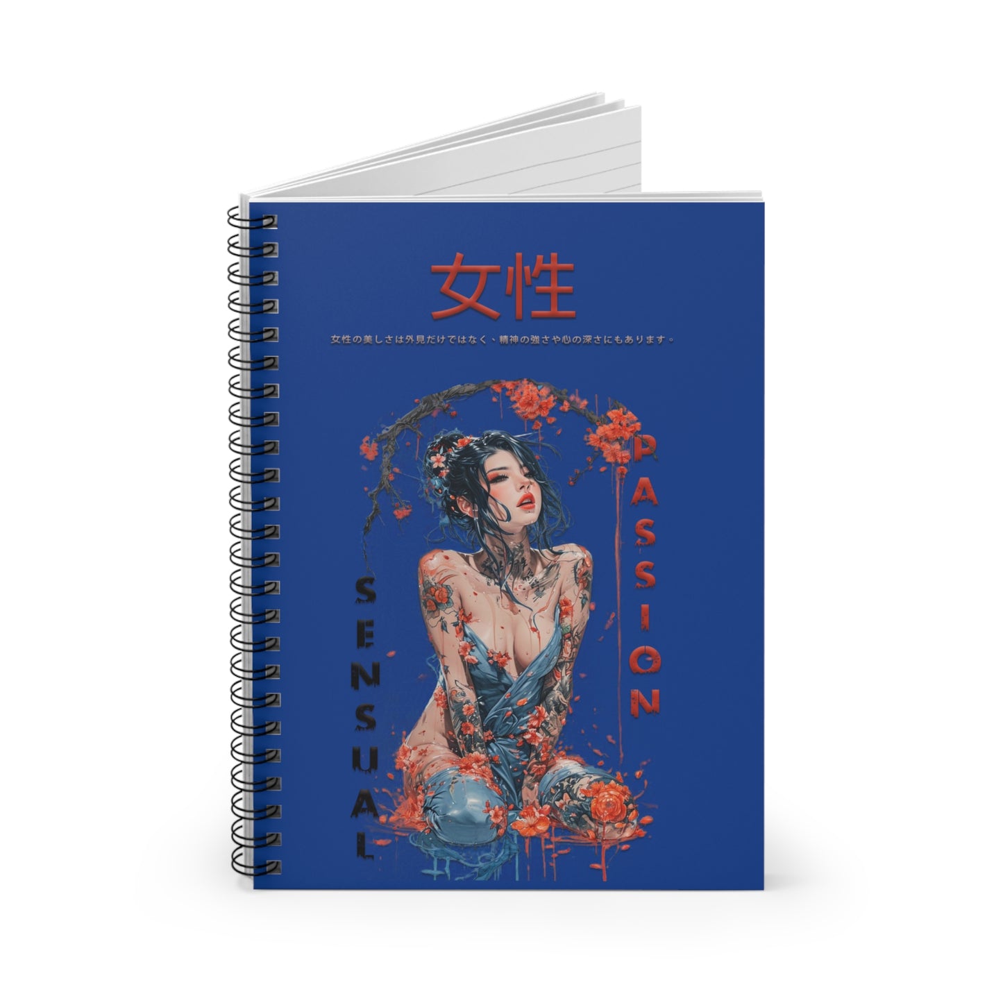 Spiral Notebook - Ruled Line - Women Blue