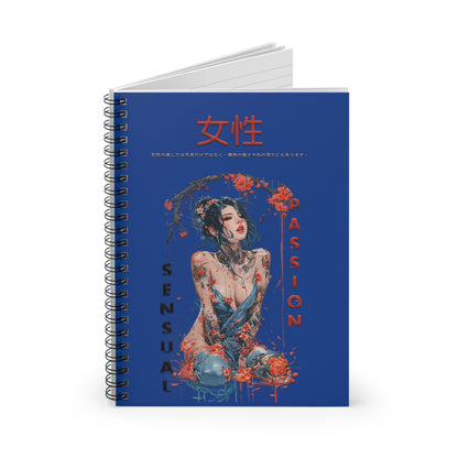 Spiral Notebook - Ruled Line - Women Blue