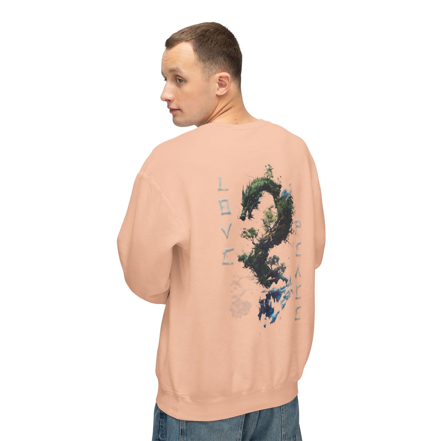 Unisex Lightweight Crewneck Sweatshirt - Dragon