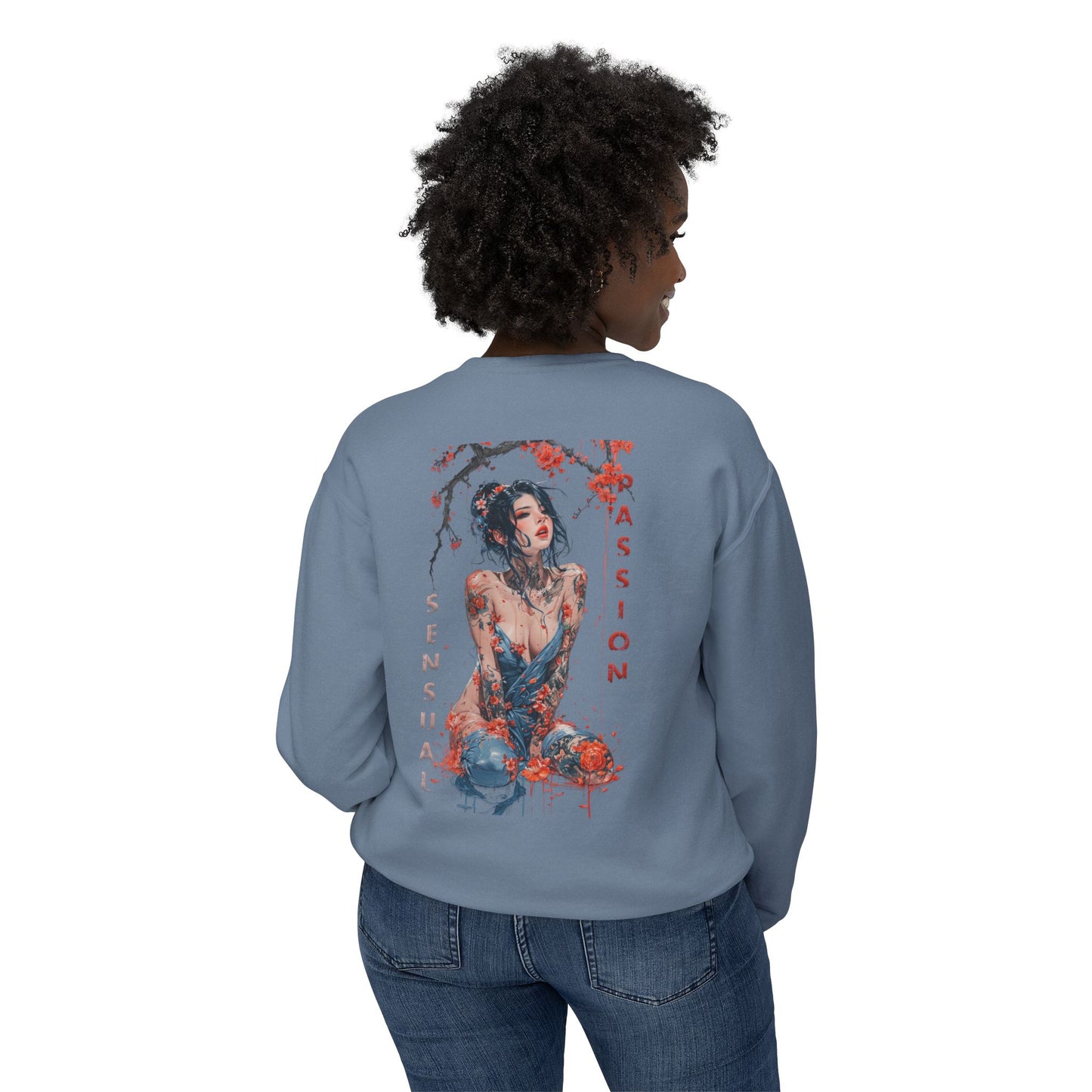 Unisex Lightweight Crewneck Sweatshirt - Women