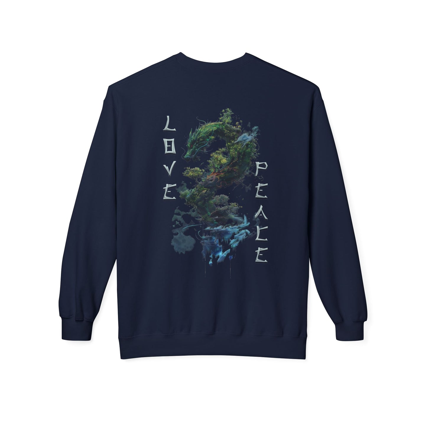 Unisex Midweight Softstyle Fleece Crewneck Sweatshirt - Dragon