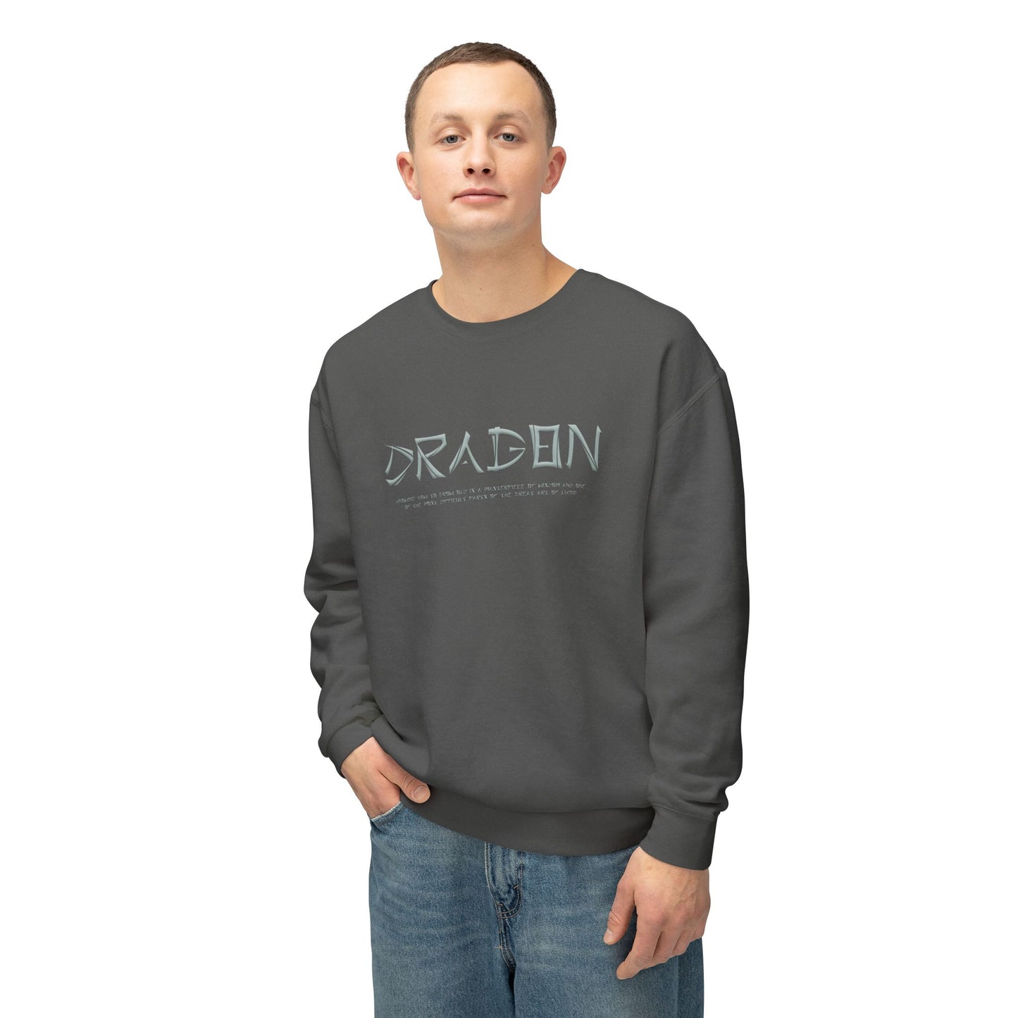 Unisex Lightweight Crewneck Sweatshirt - Dragon