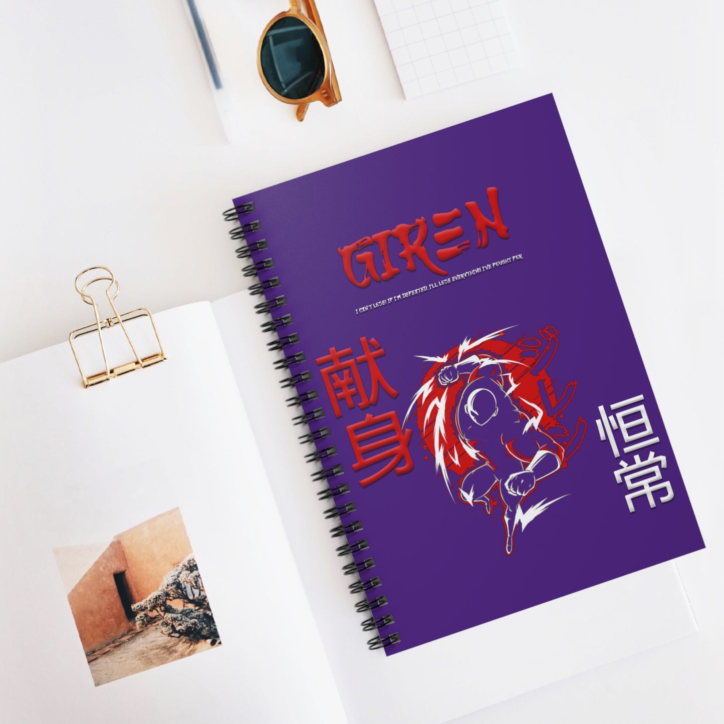 Spiral Notebook - Ruled Line - Giren Purple