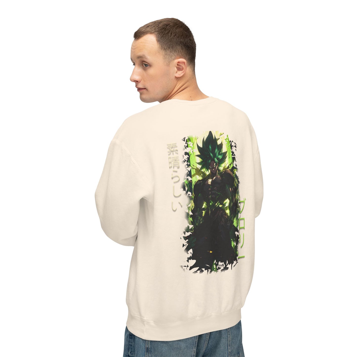 Unisex Lightweight Crewneck Sweatshirt - Broly