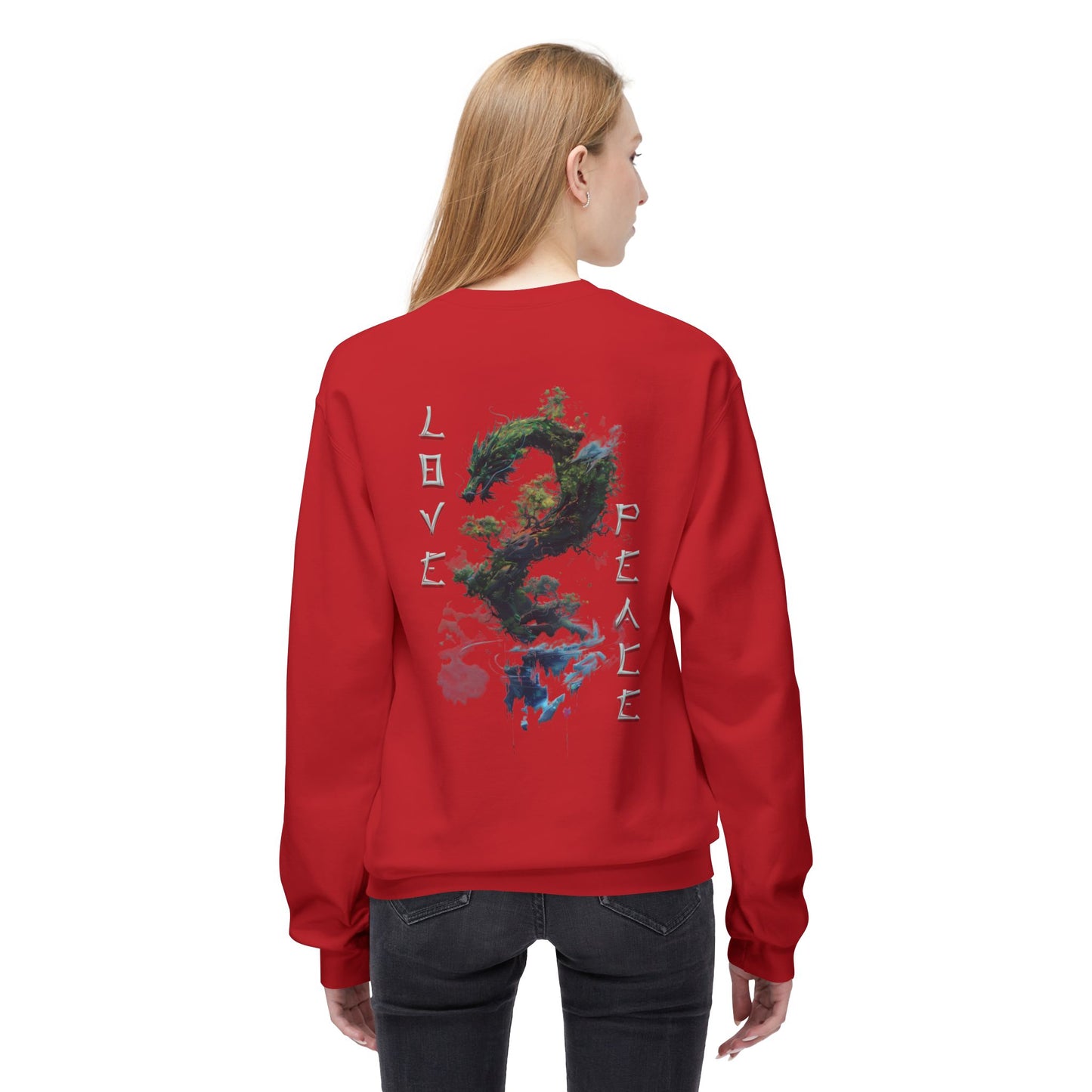 Unisex Midweight Softstyle Fleece Crewneck Sweatshirt - Dragon