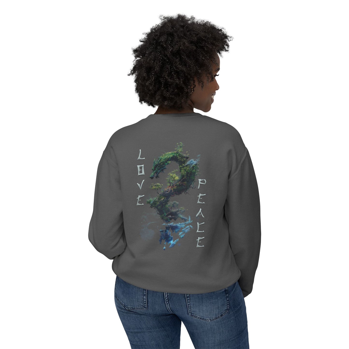 Unisex Lightweight Crewneck Sweatshirt - Dragon